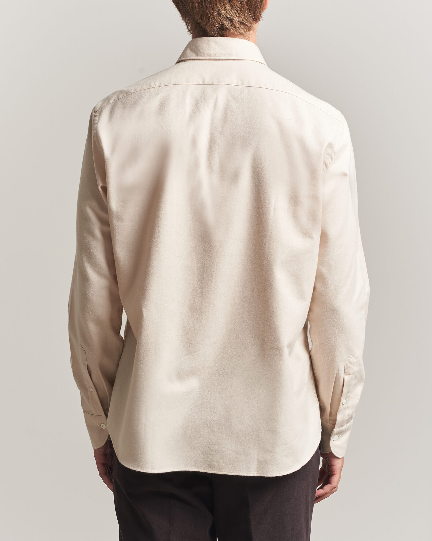 Mies | Kauluspaidat | Grigio | Washed Flannel Shirt Off White