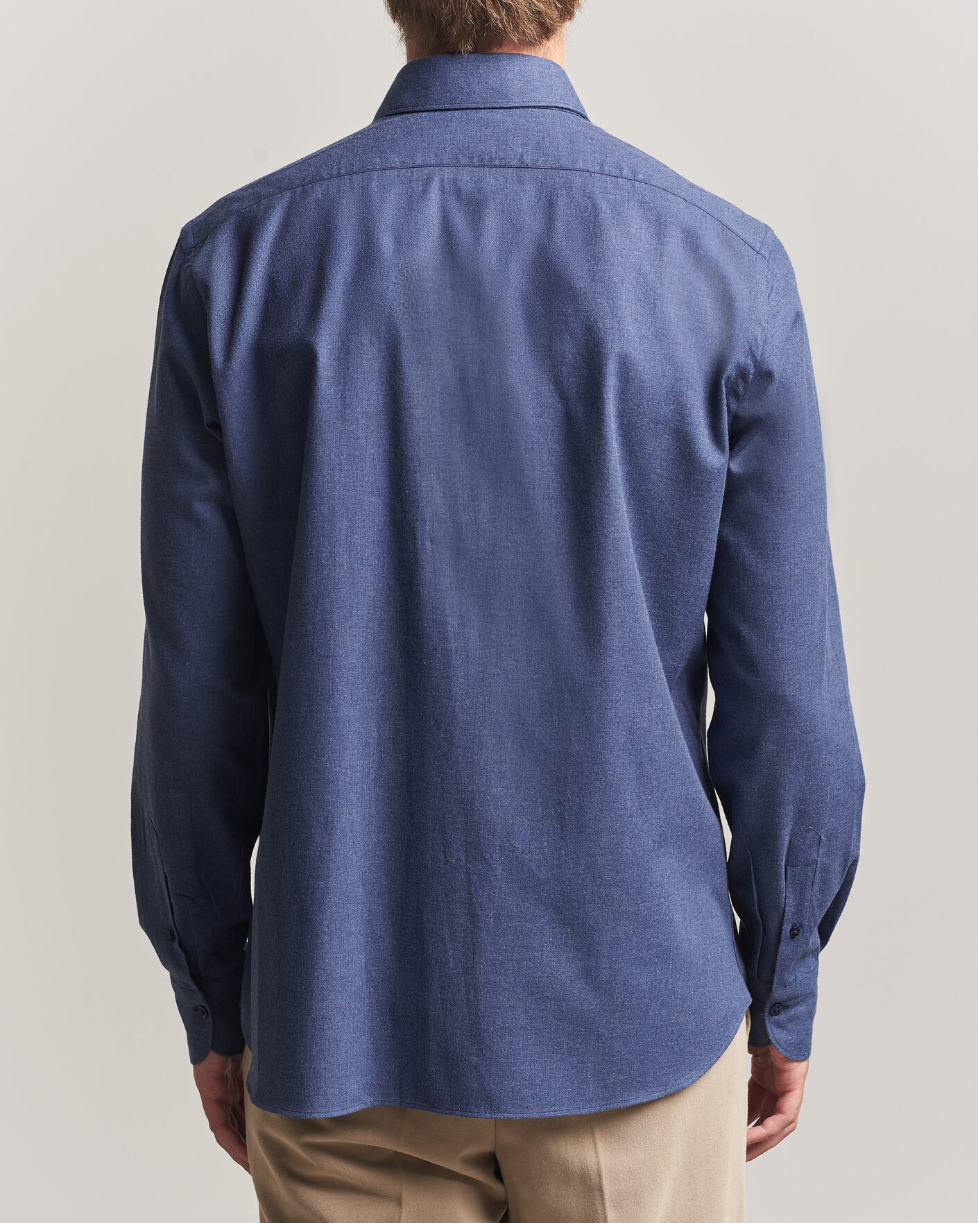 Mies | Kauluspaidat | Grigio | Washed Flannel Shirt Navy