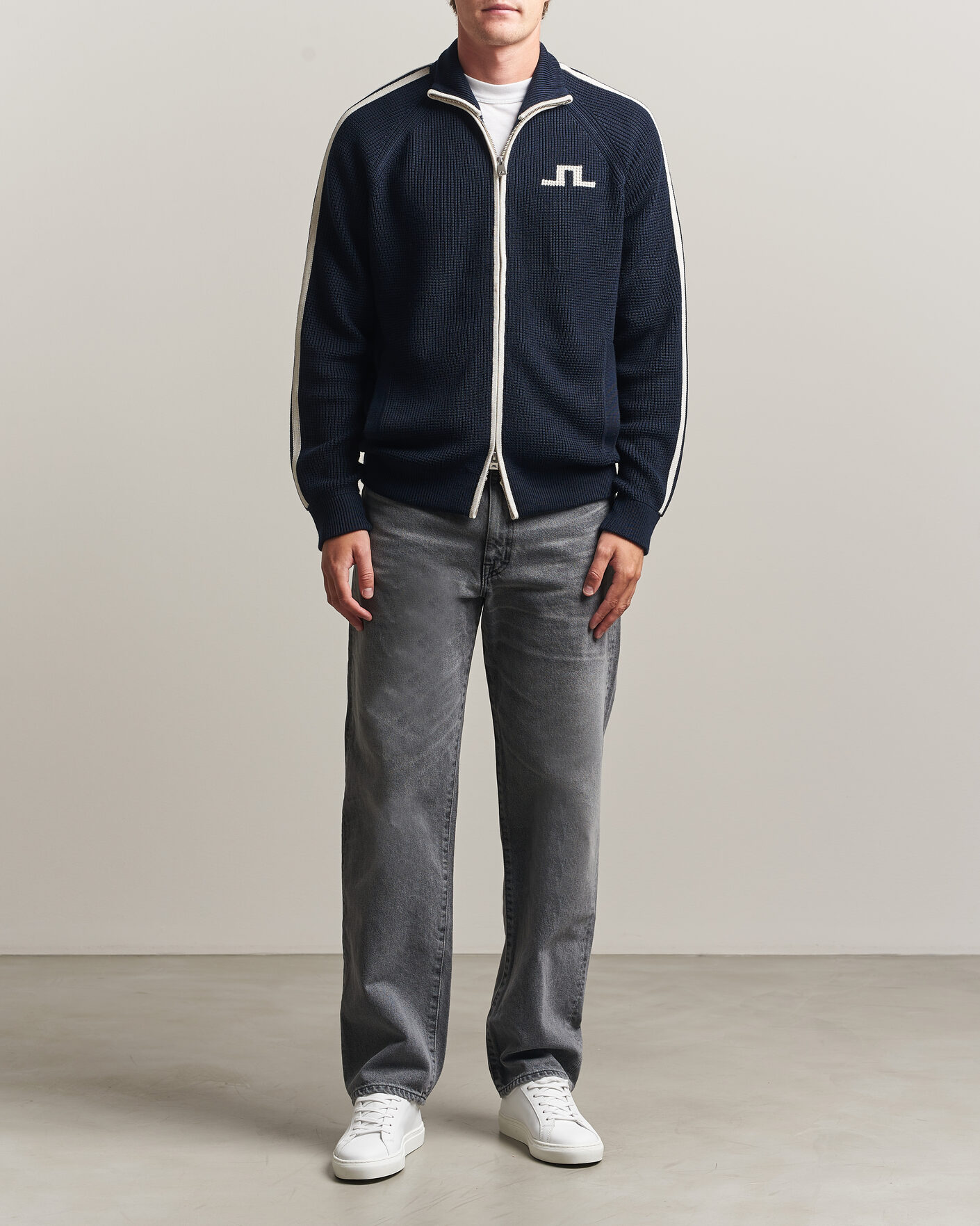Mies | Puserot | J.Lindeberg | Craig Knitted Full Zip JL Navy