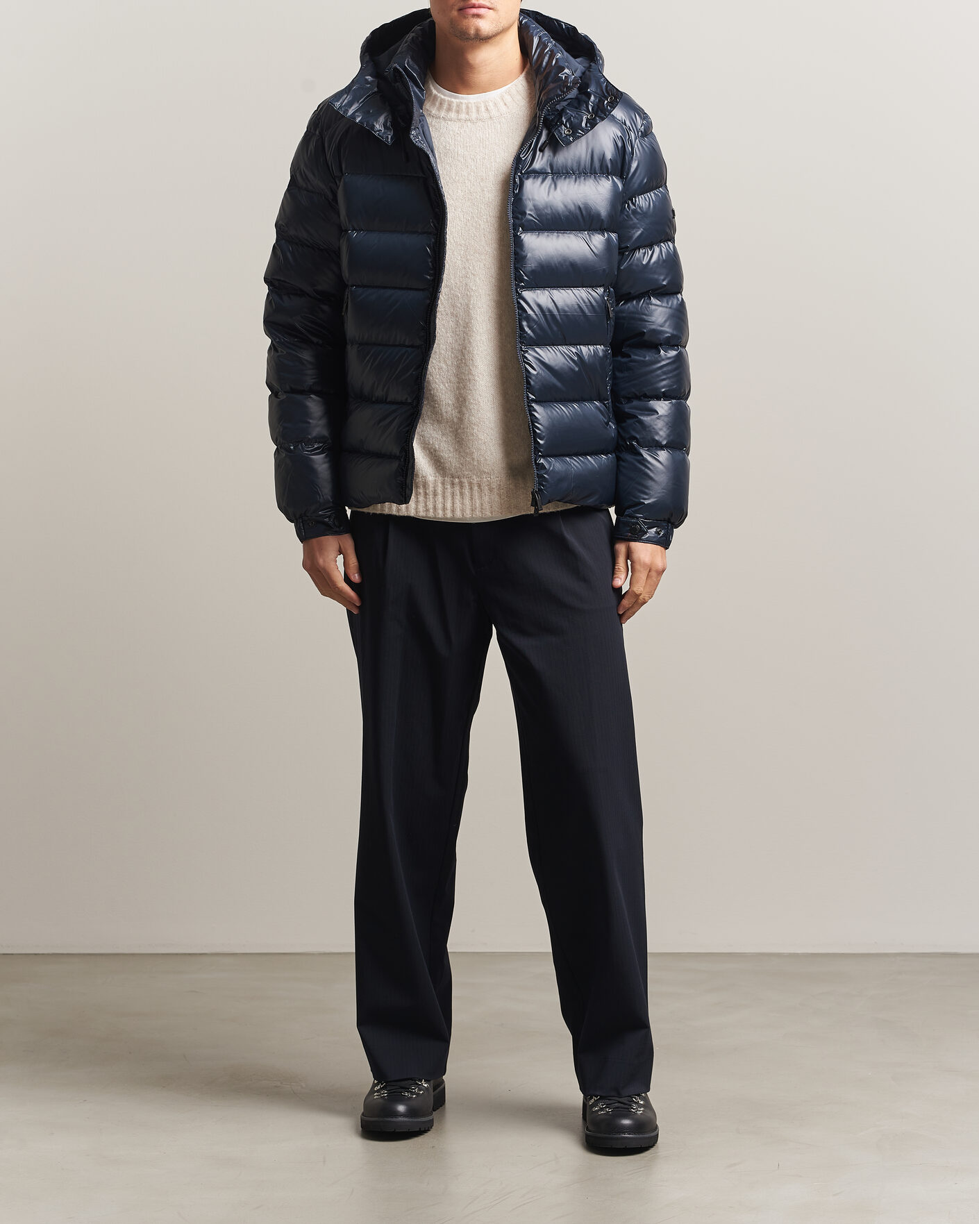 Mies | Takit | J.Lindeberg | Creek Light Hooded Down Jacket JL Navy