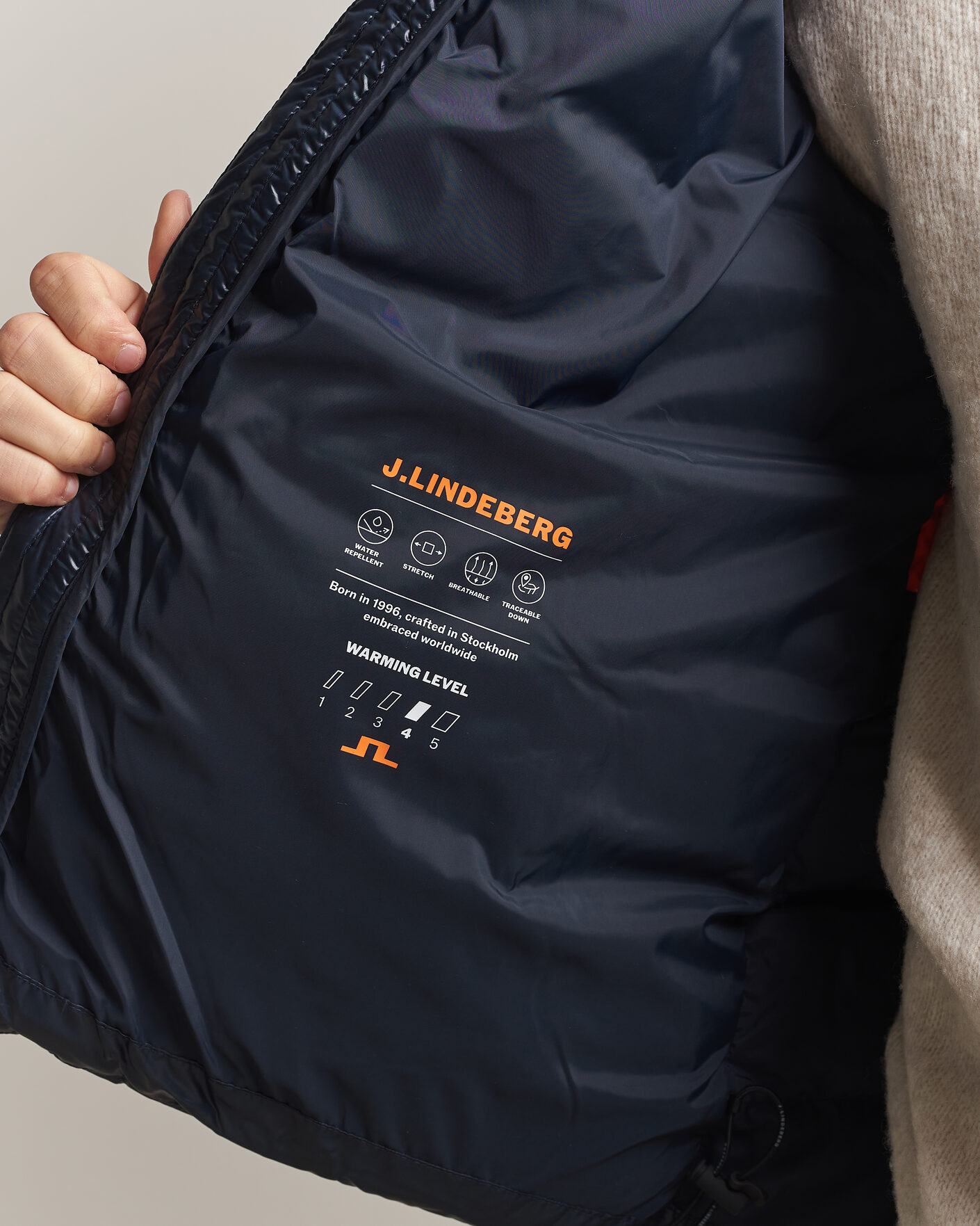 Mies | Takit | J.Lindeberg | Creek Light Hooded Down Jacket JL Navy