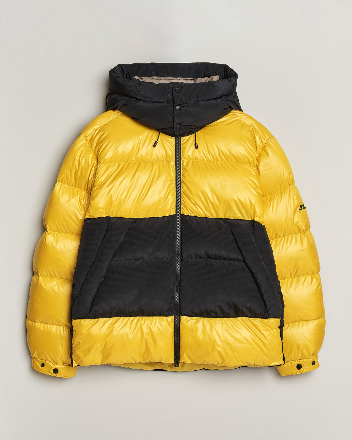 Mies | Takit | J.Lindeberg | Creek Block Hooded Down Jacket Bumblebee