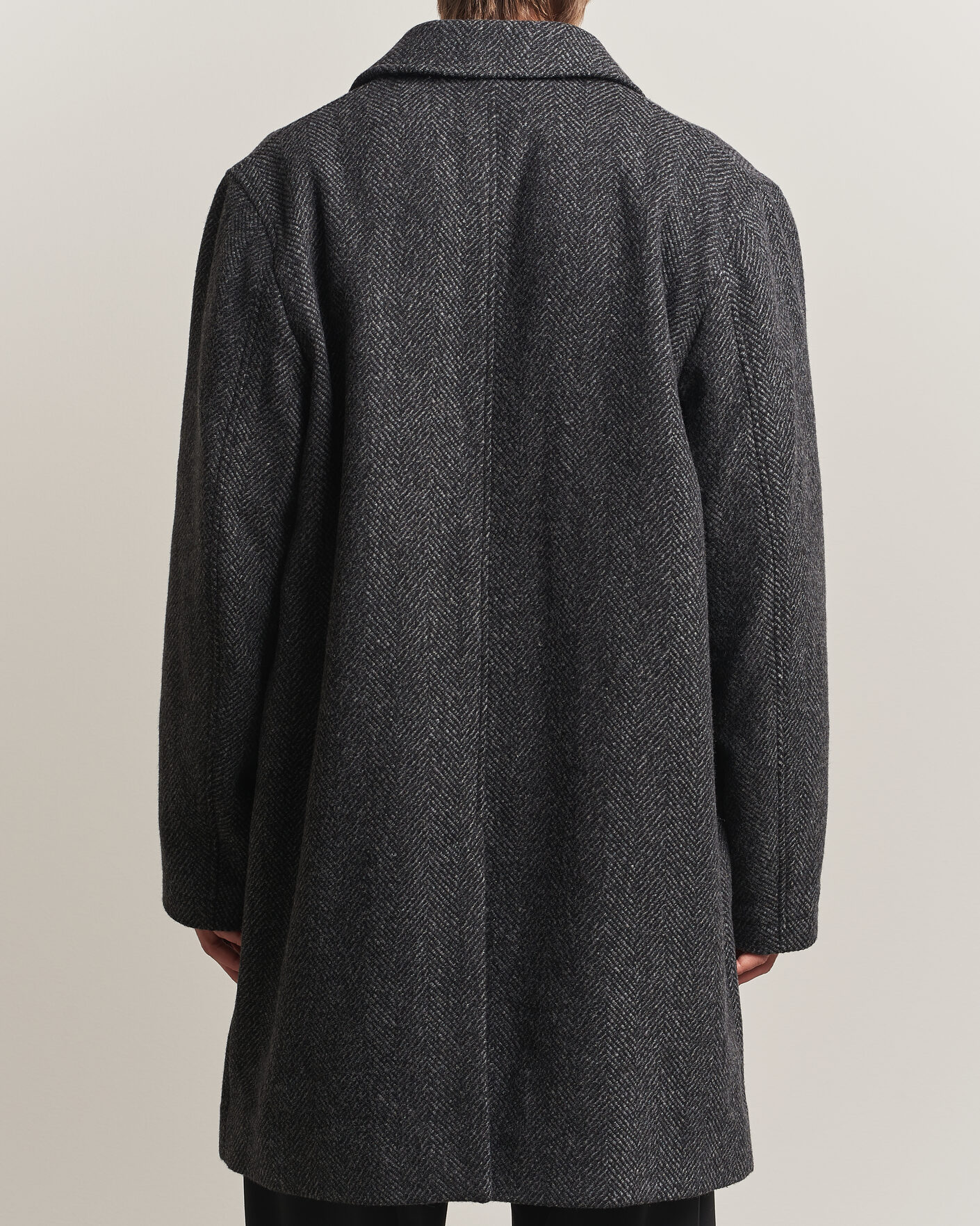 Mies | Takit | PS Paul Smith | Wool Herringbone Coat Black