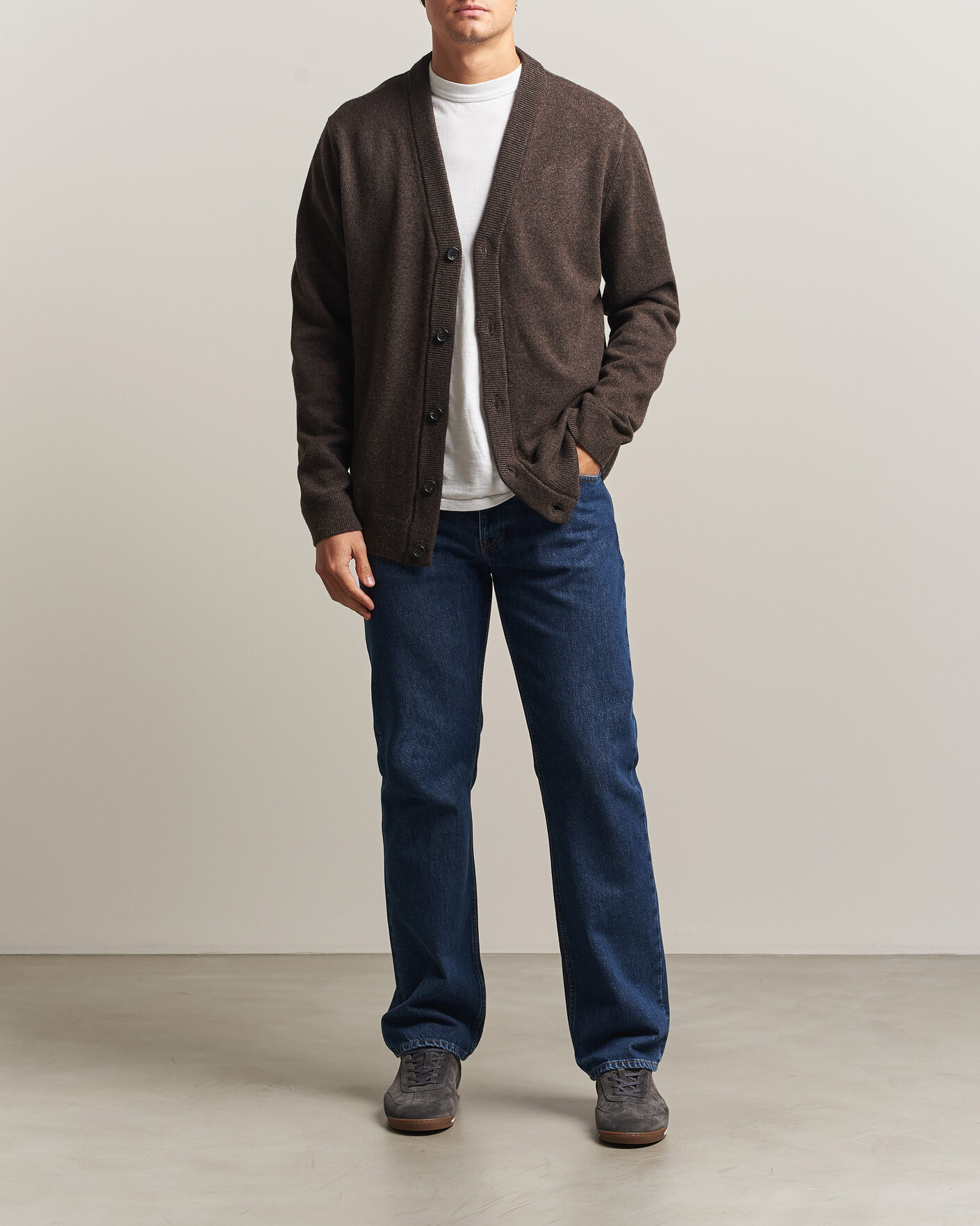 Mies | Puserot | PS Paul Smith | Wool Knitted Cardigan Brown
