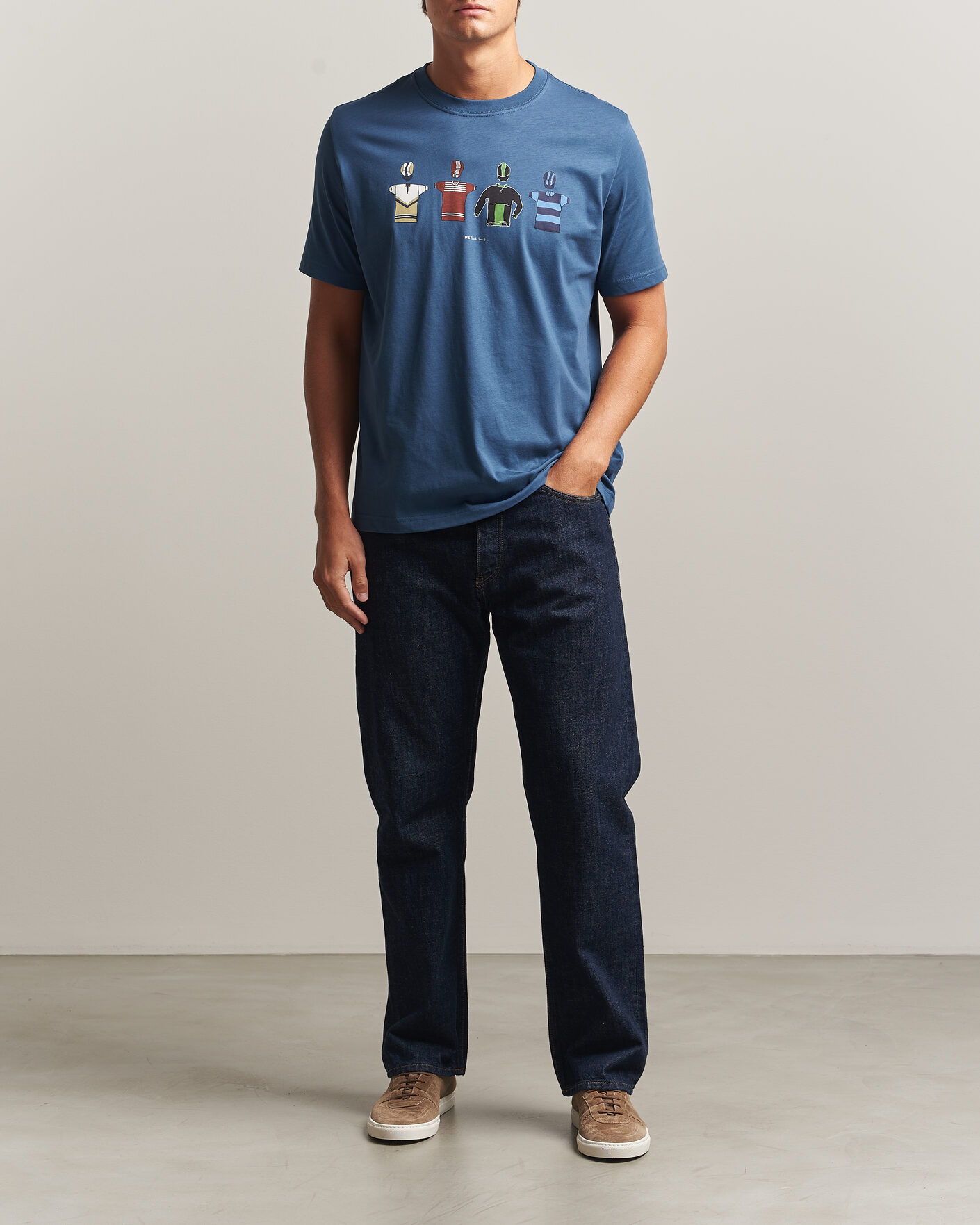 Mies | T-paidat | PS Paul Smith | Cycle Jersey's Crew Neck T-Shirt Blue
