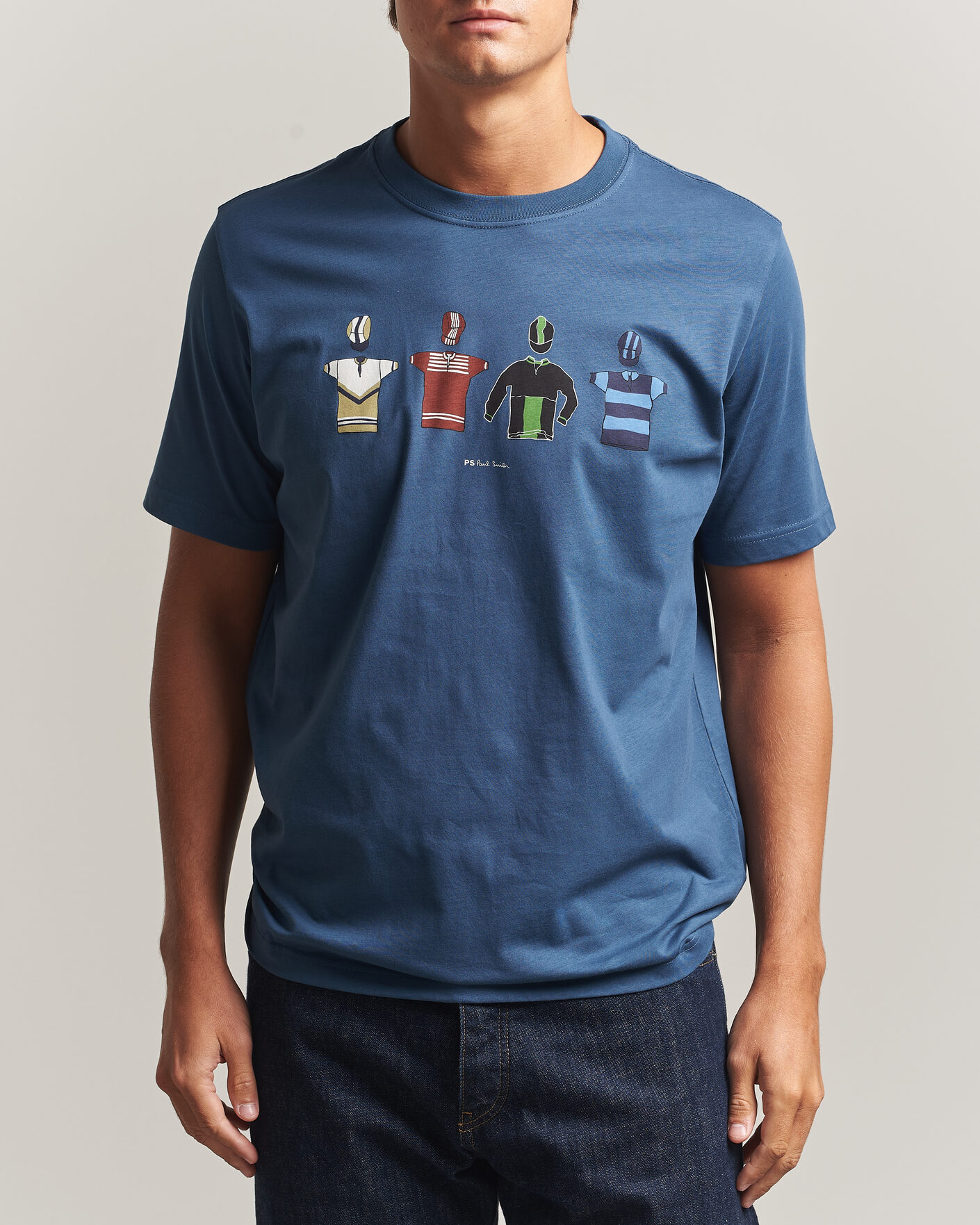 Mies | T-paidat | PS Paul Smith | Cycle Jersey's Crew Neck T-Shirt Blue
