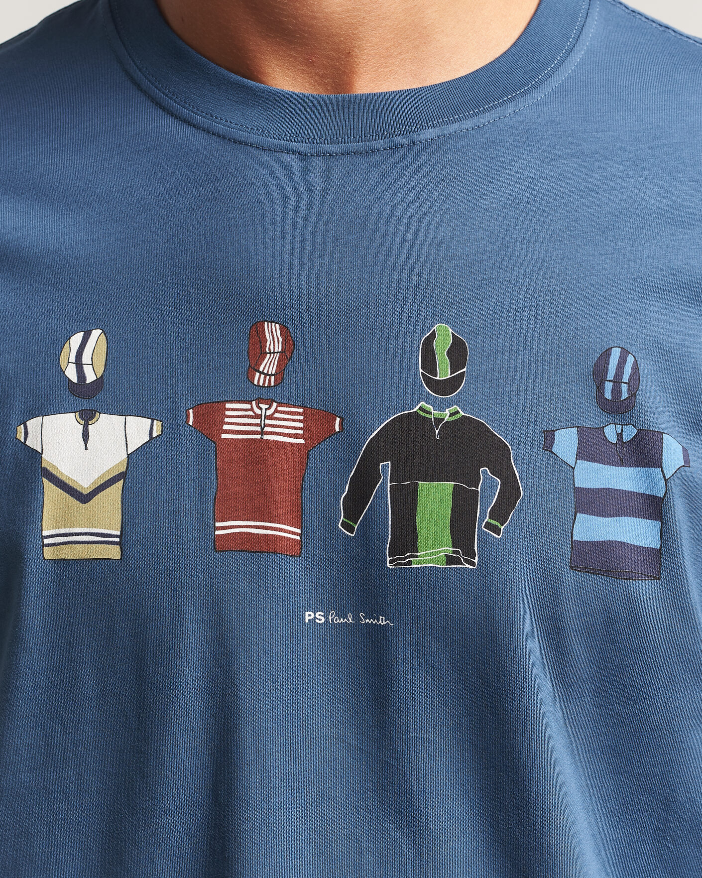 Mies | T-paidat | PS Paul Smith | Cycle Jersey's Crew Neck T-Shirt Blue