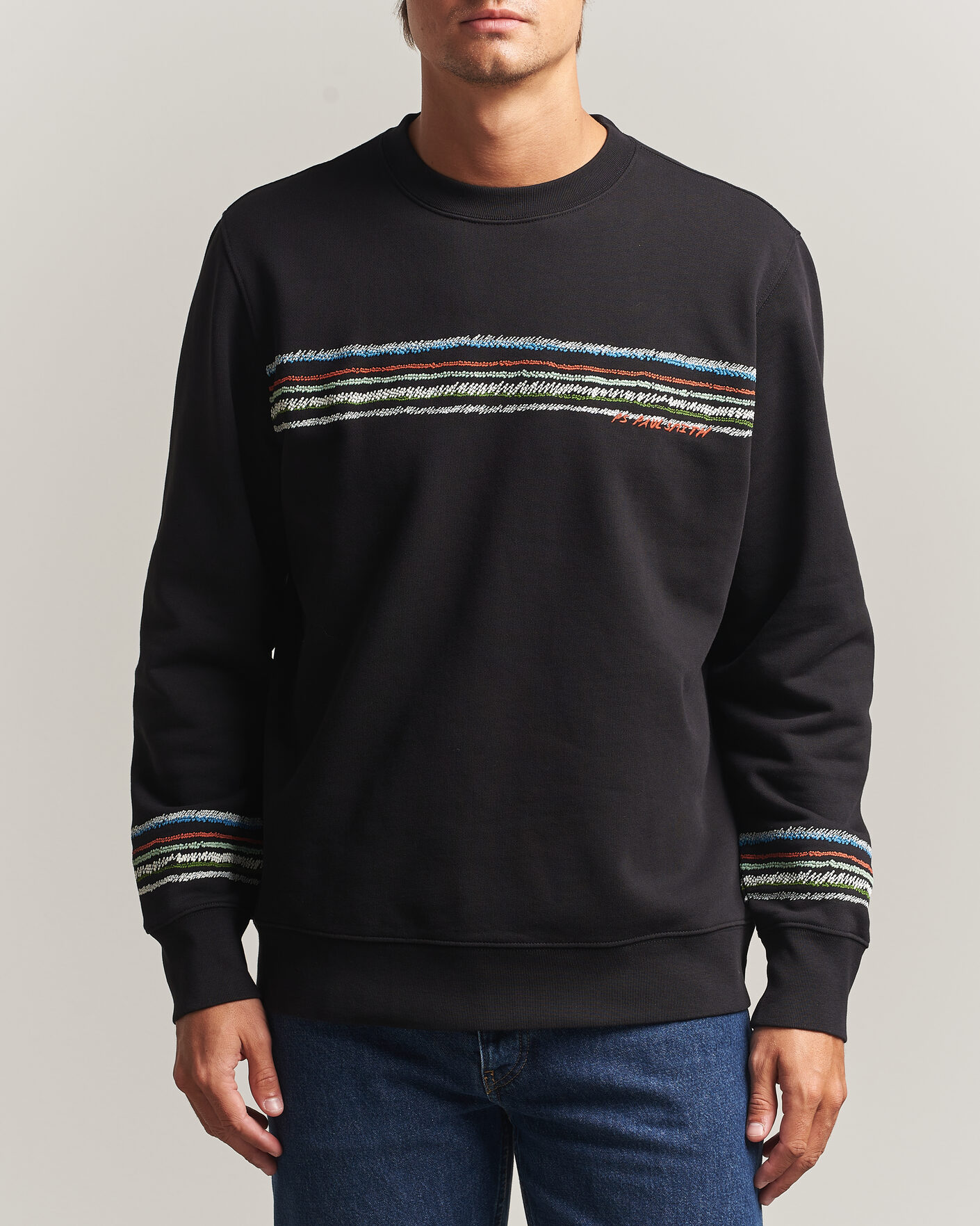 Mies | Puserot | PS Paul Smith | Stripes Crew Neck Sweatshirt Black