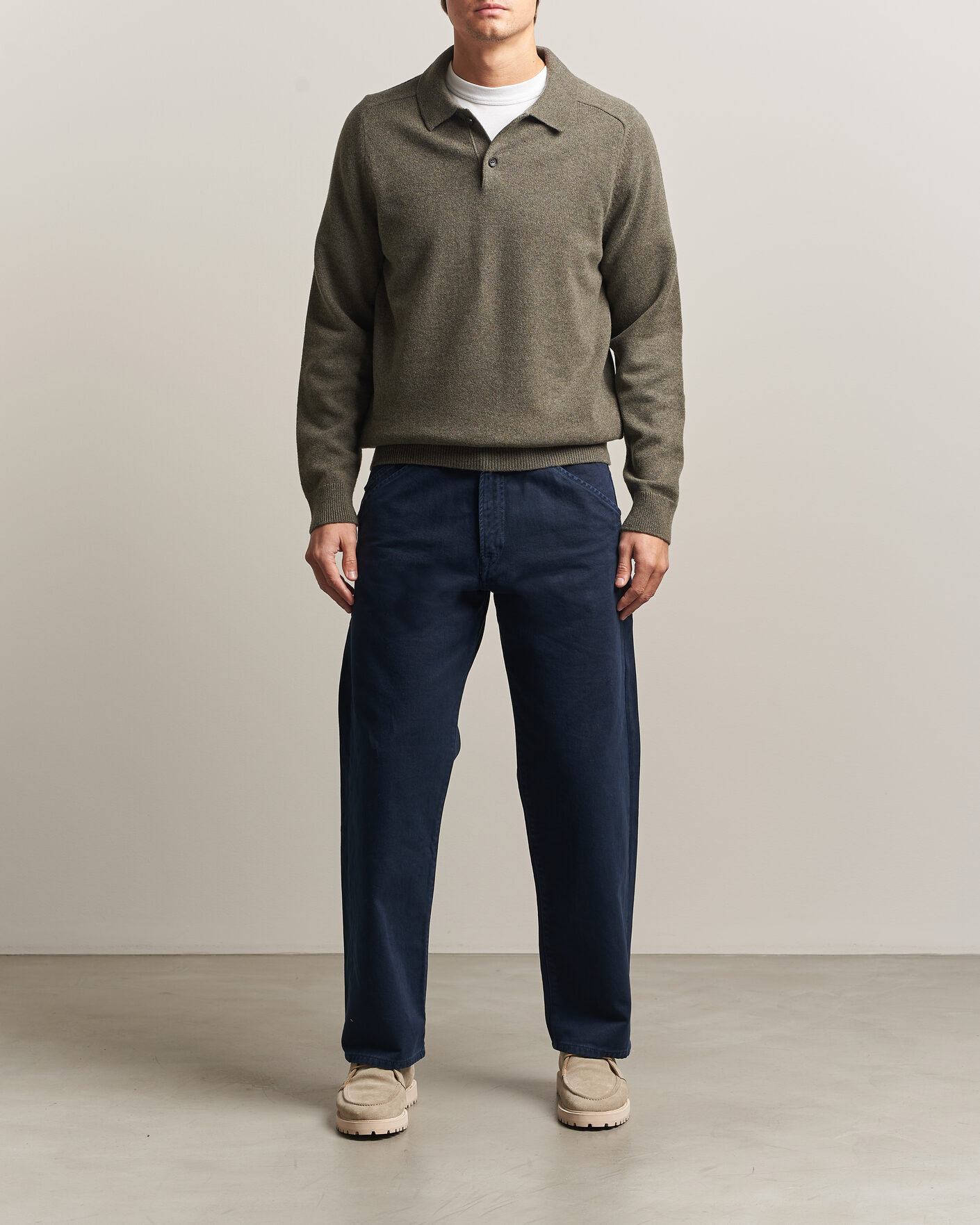 Mies | Puserot | PS Paul Smith | Wool Knitted Polo Green