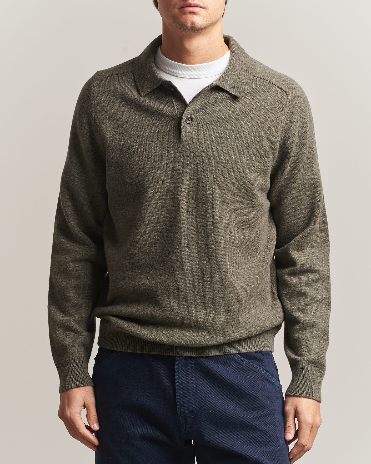 Mies | Puserot | PS Paul Smith | Wool Knitted Polo Green