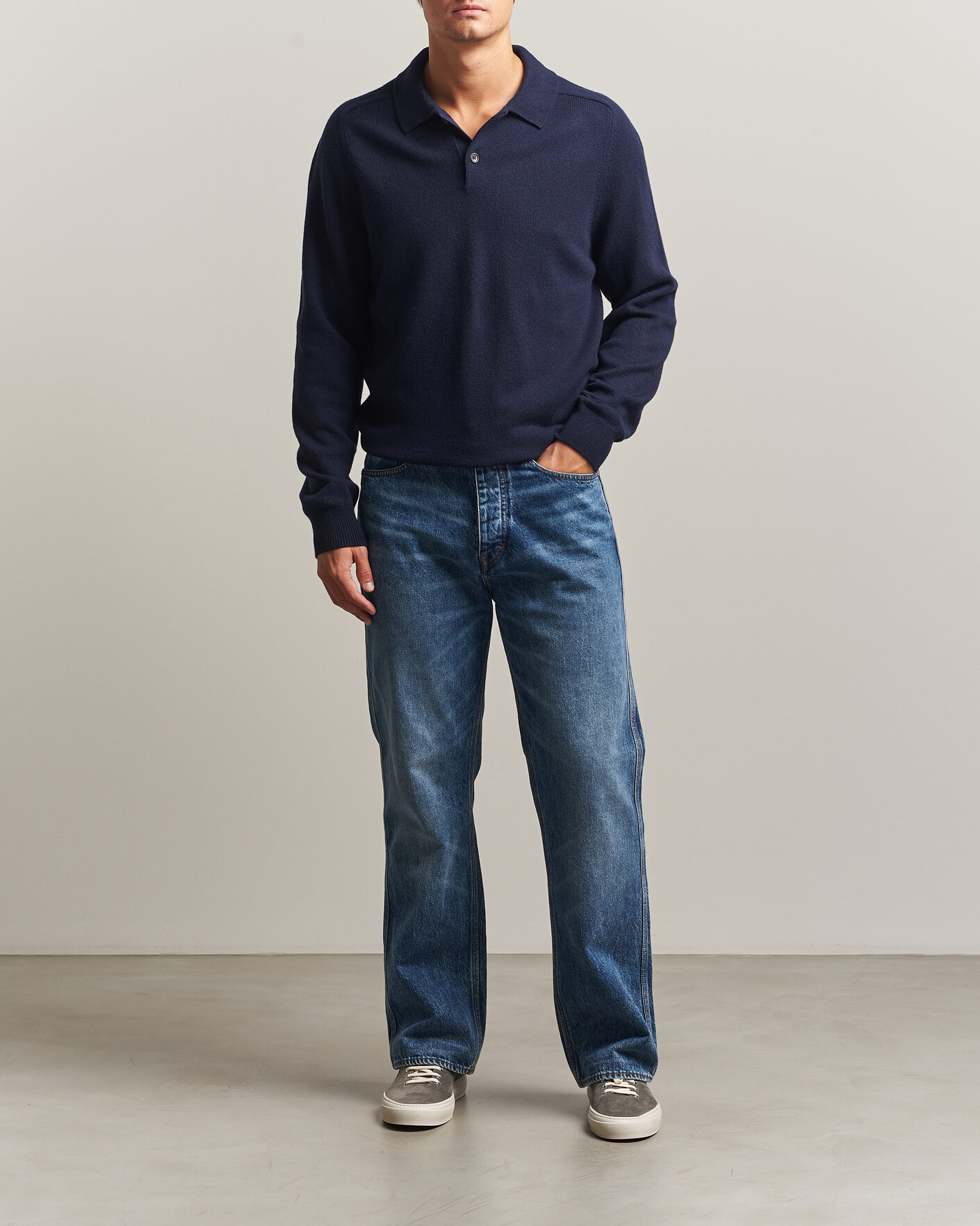 Mies | Puserot | PS Paul Smith | Wool Knitted Polo Navy