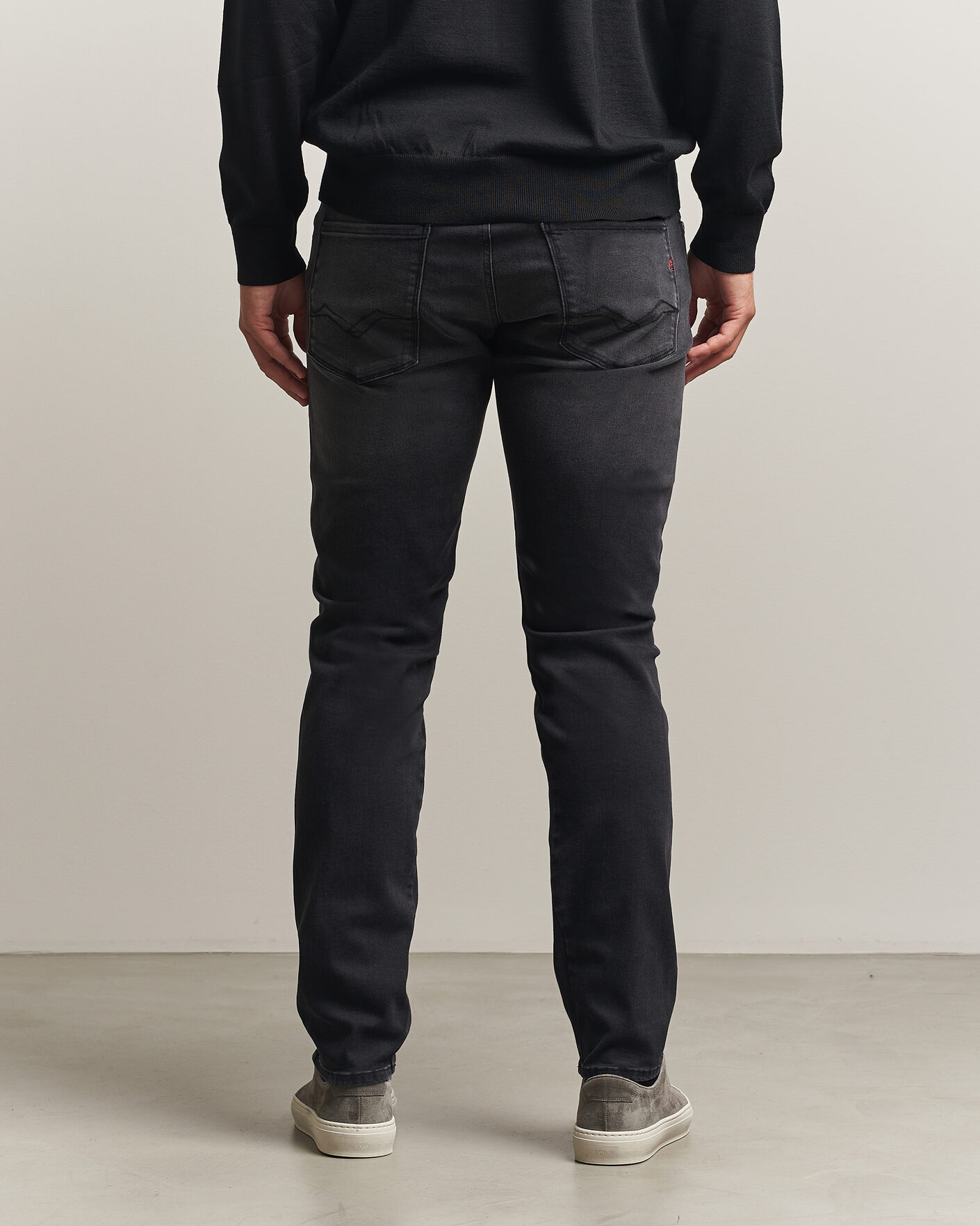 Mies | Farkut | Replay | Anbass Hyperflex Jeans Washed Black