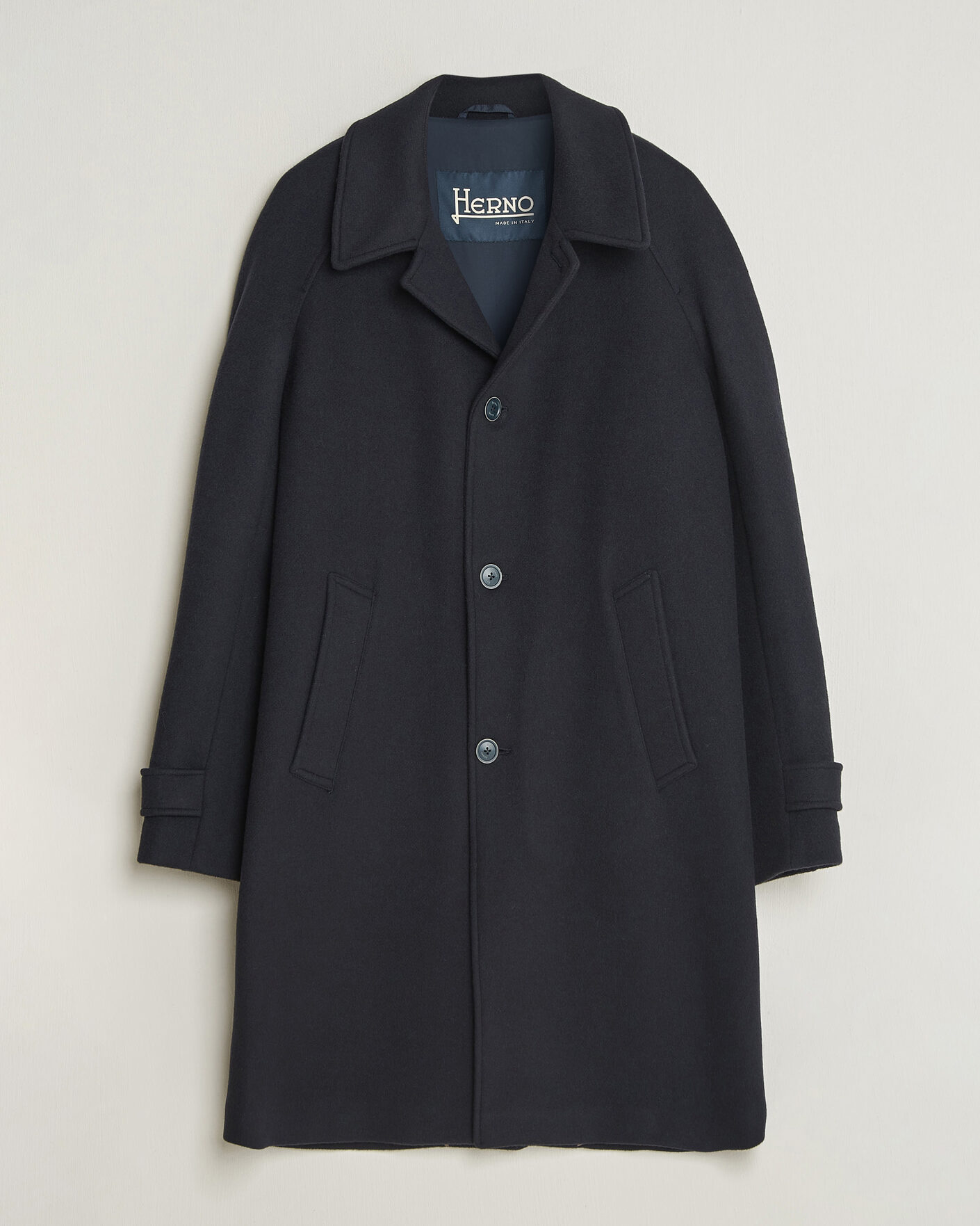 Mies | Takit | Herno | Raglan Wool Coat Navy