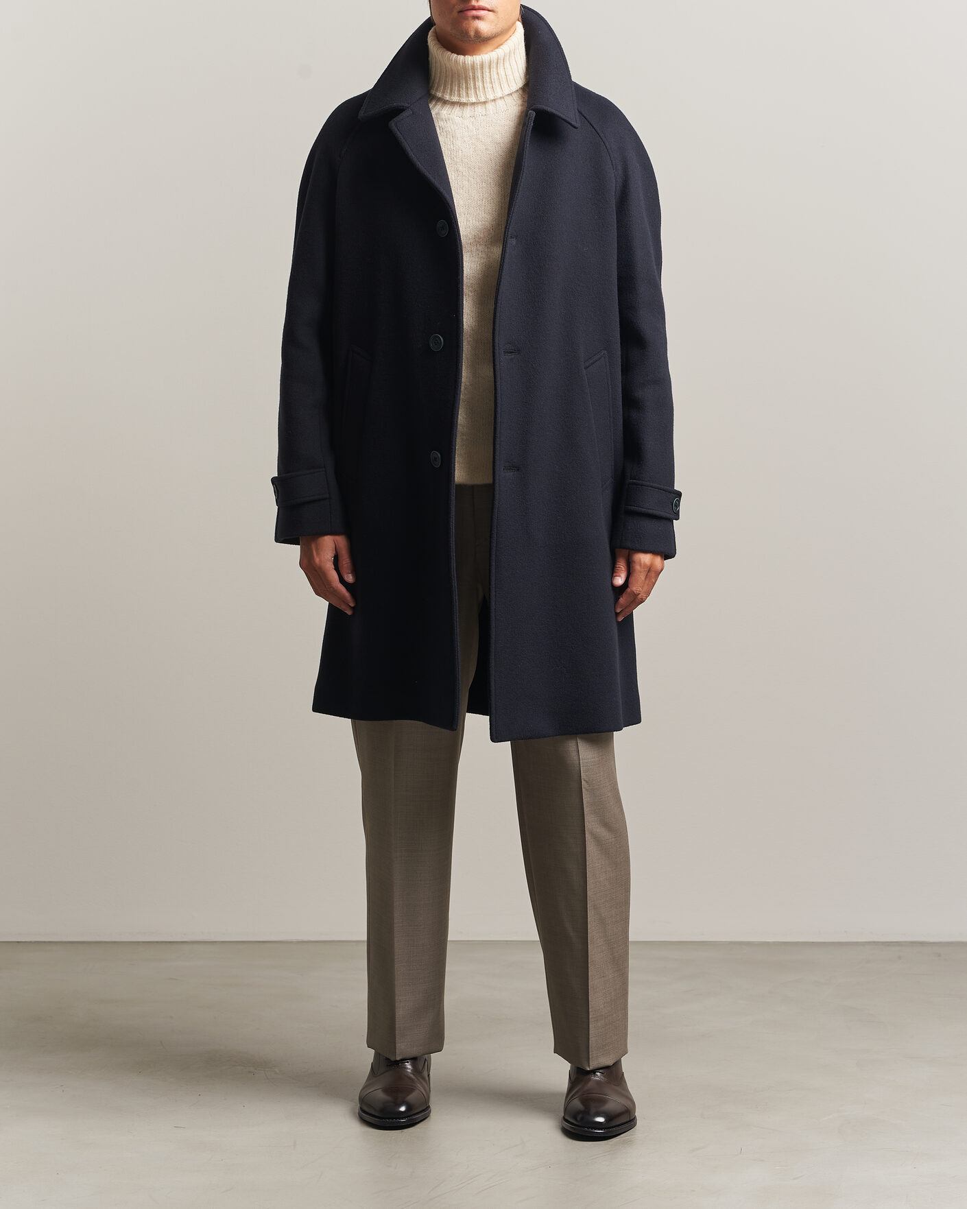 Mies | Takit | Herno | Raglan Wool Coat Navy