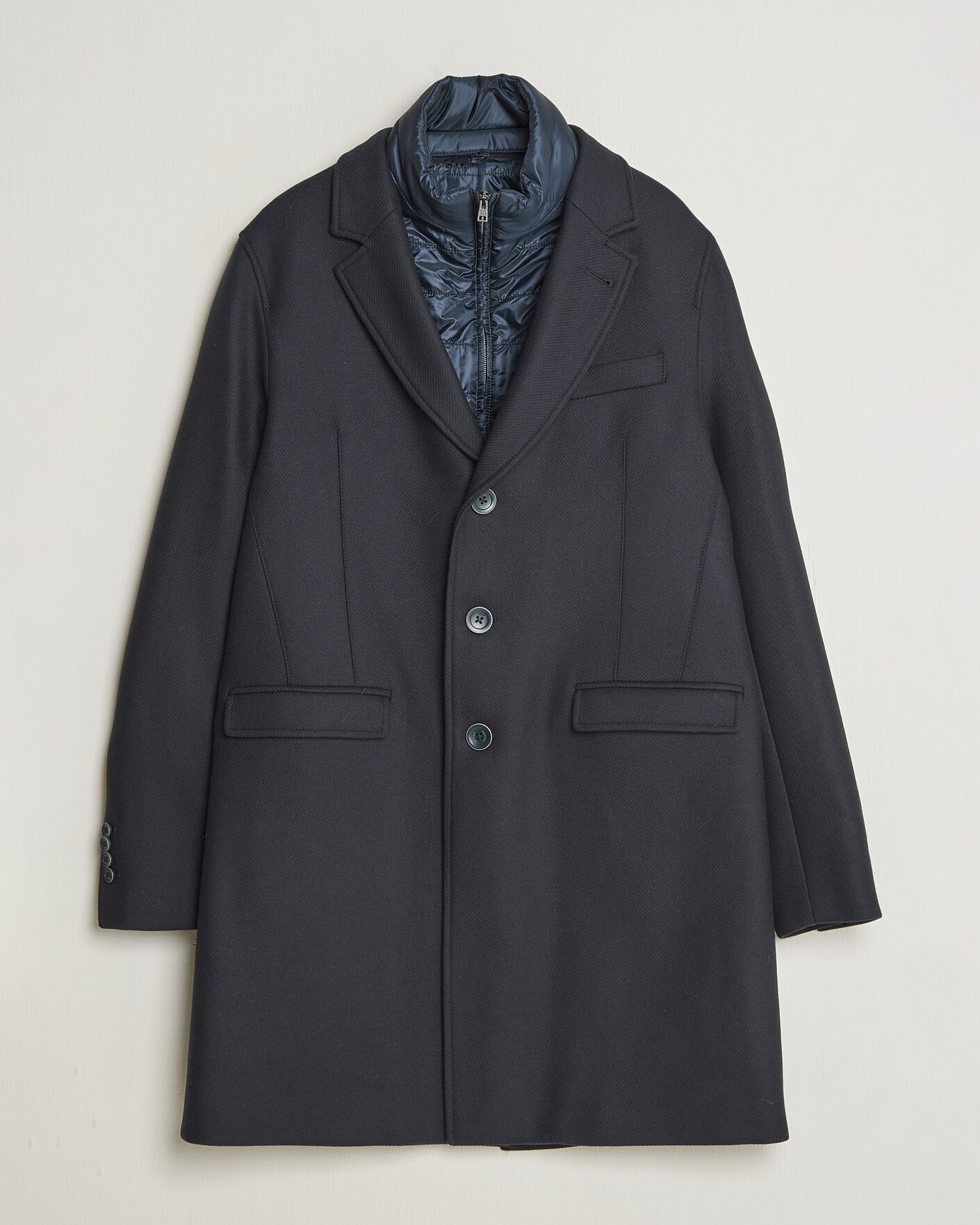 Mies | Takit | Herno | Wool Zip Coat Navy