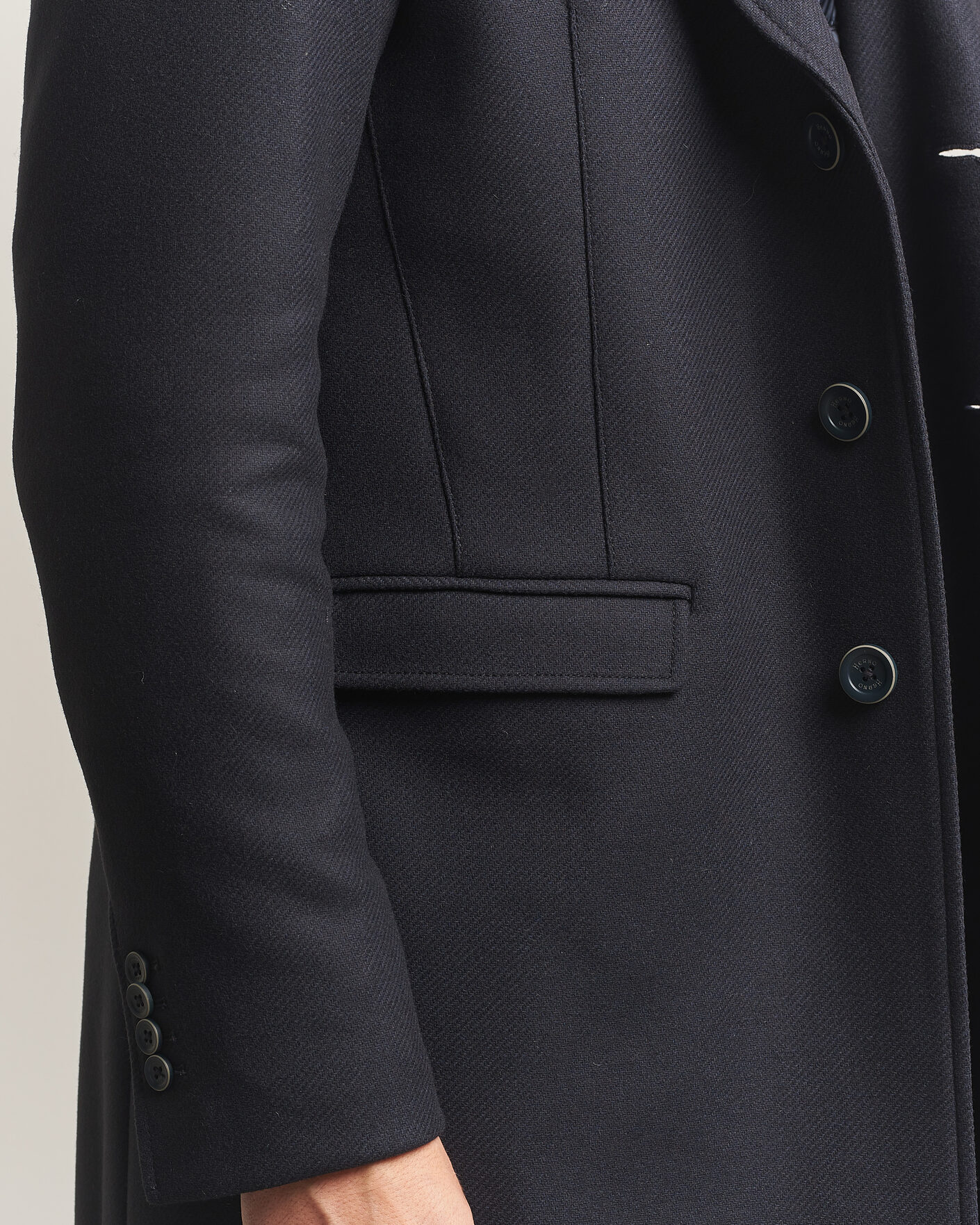 Mies | Takit | Herno | Wool Zip Coat Navy