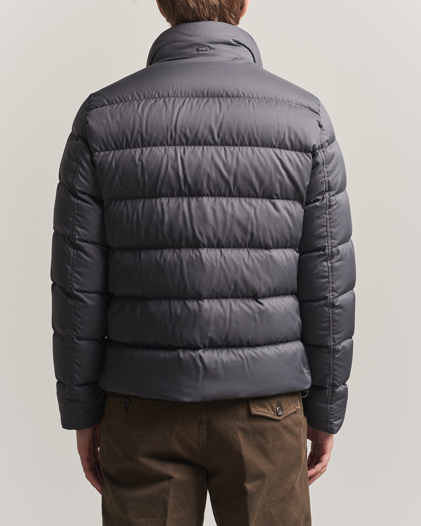 Mies | Takit | Herno | Faux Fur Down Jacket Dark Grey
