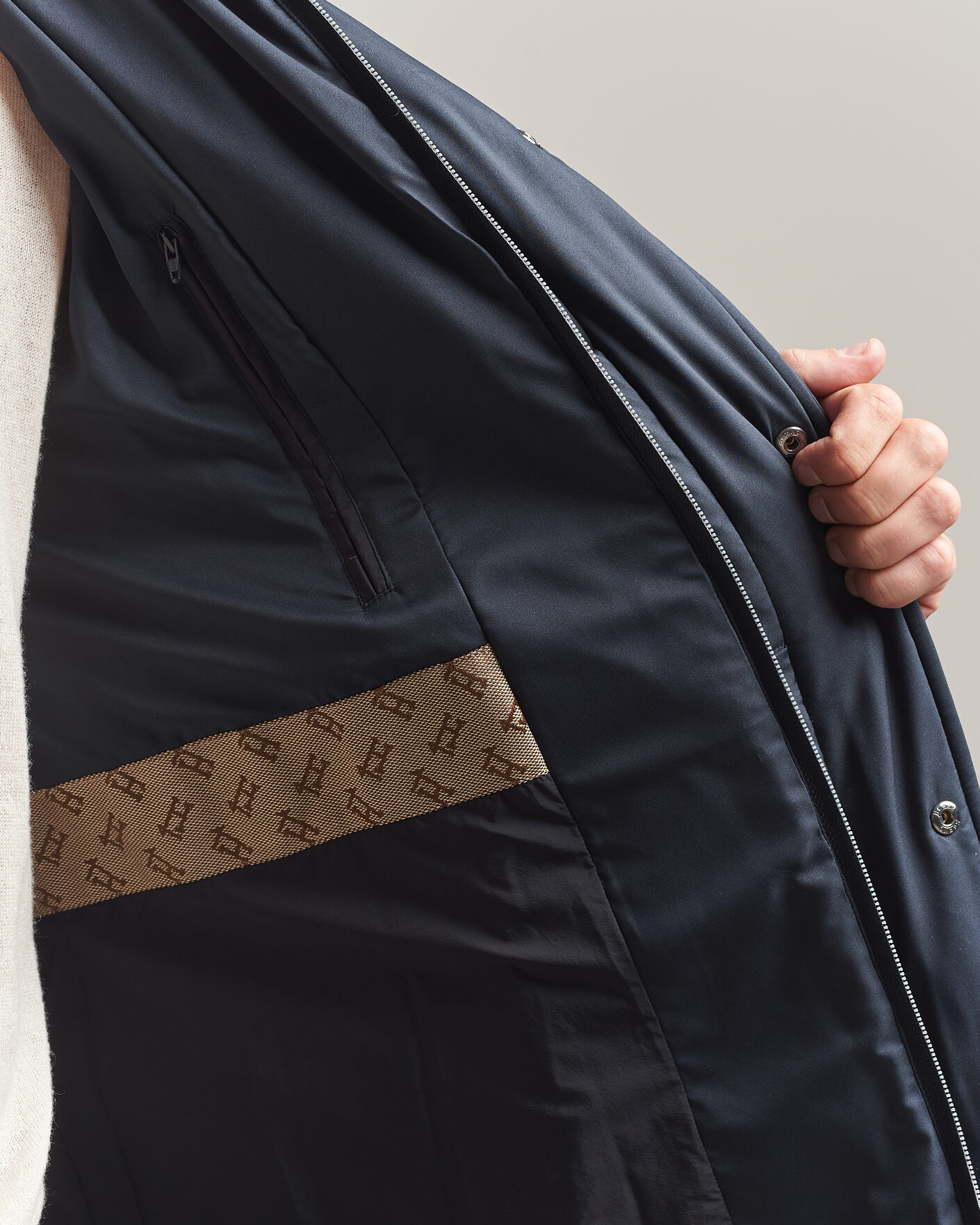 Mies | Takit | Herno | Faux Fur Down Parka Navy