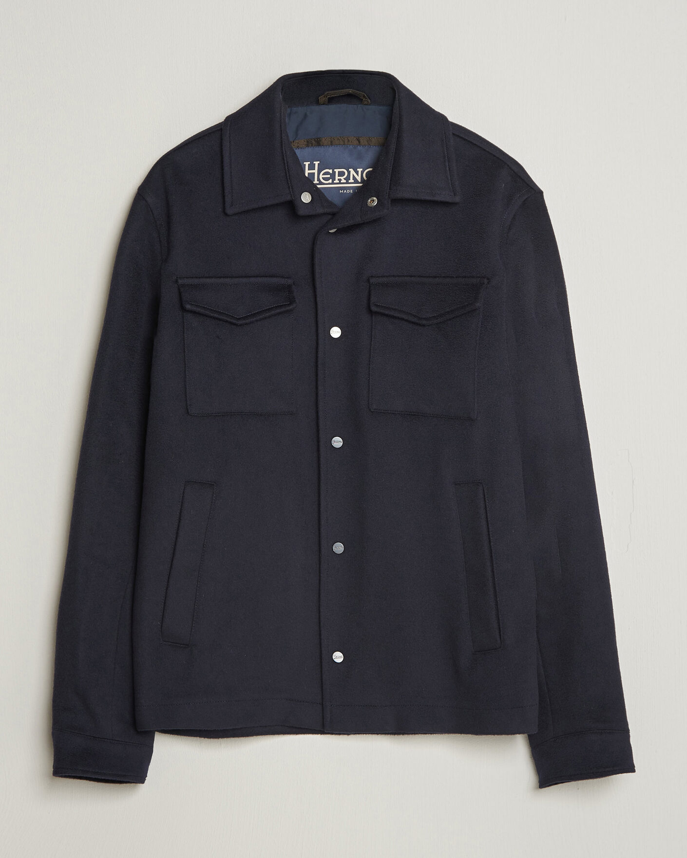 Mies | Takit | Herno | Cashmere Overshirt Navy
