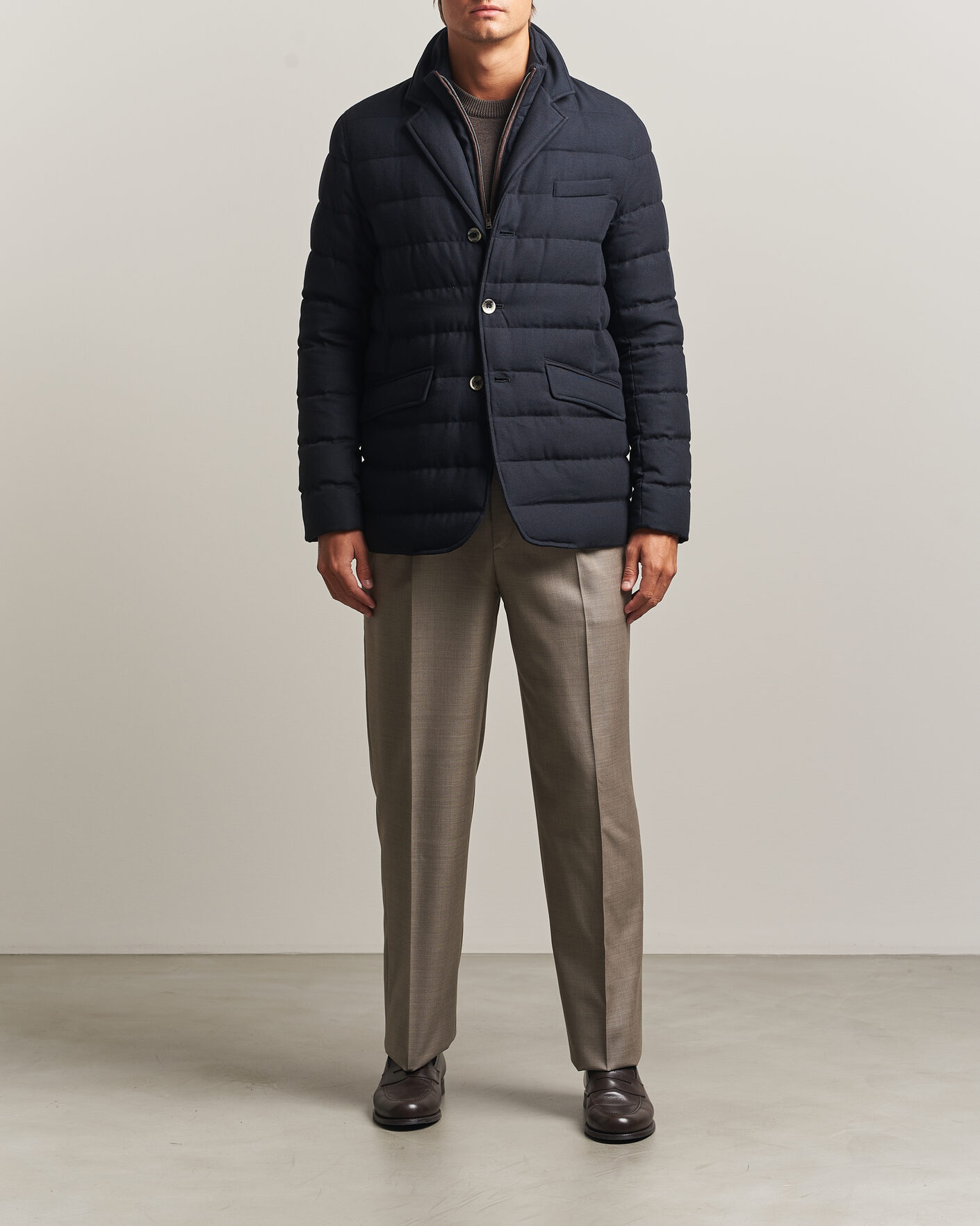 Mies | Takit | Herno | Flannel Down Blazer Navy