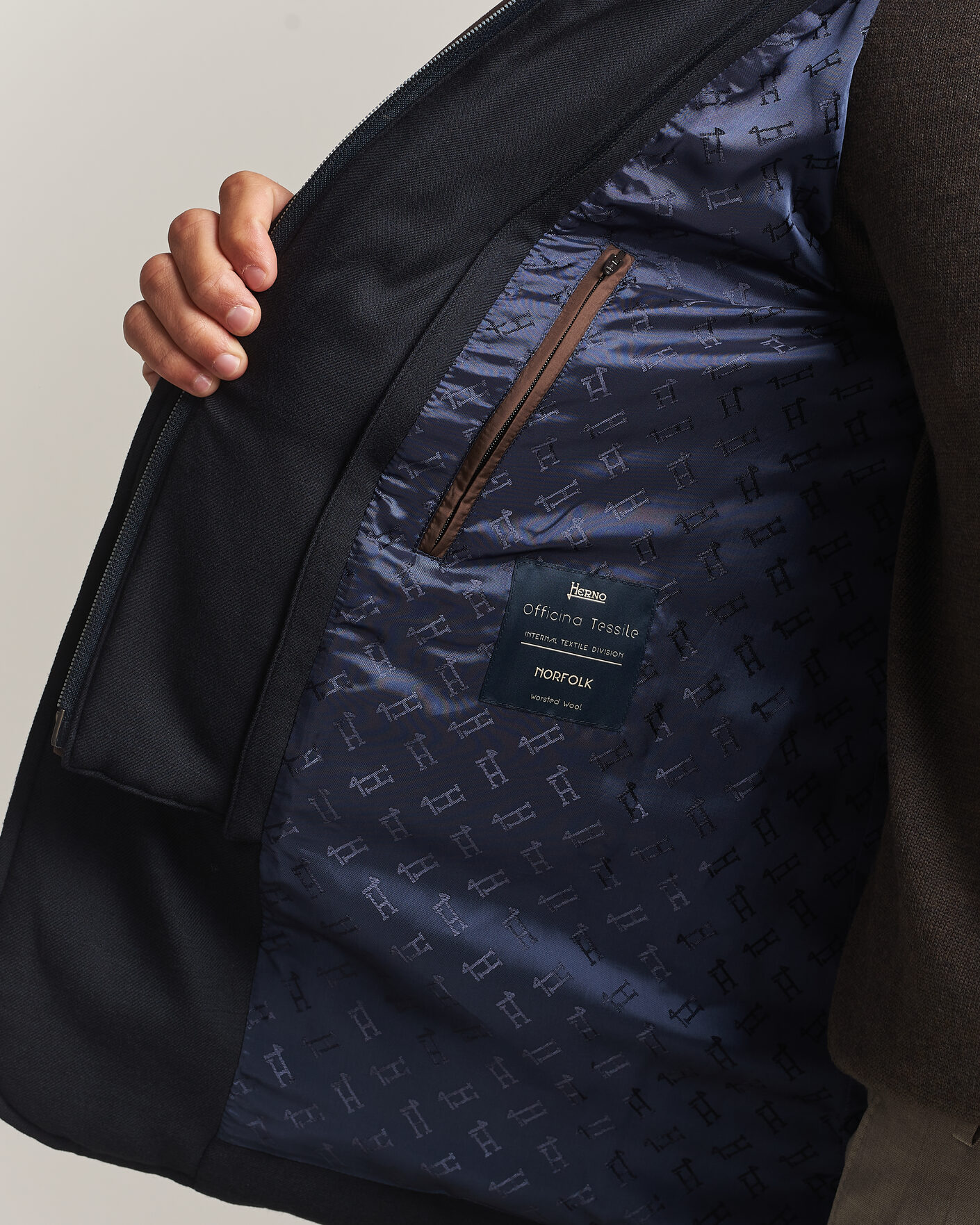 Mies | Takit | Herno | Flannel Down Blazer Navy