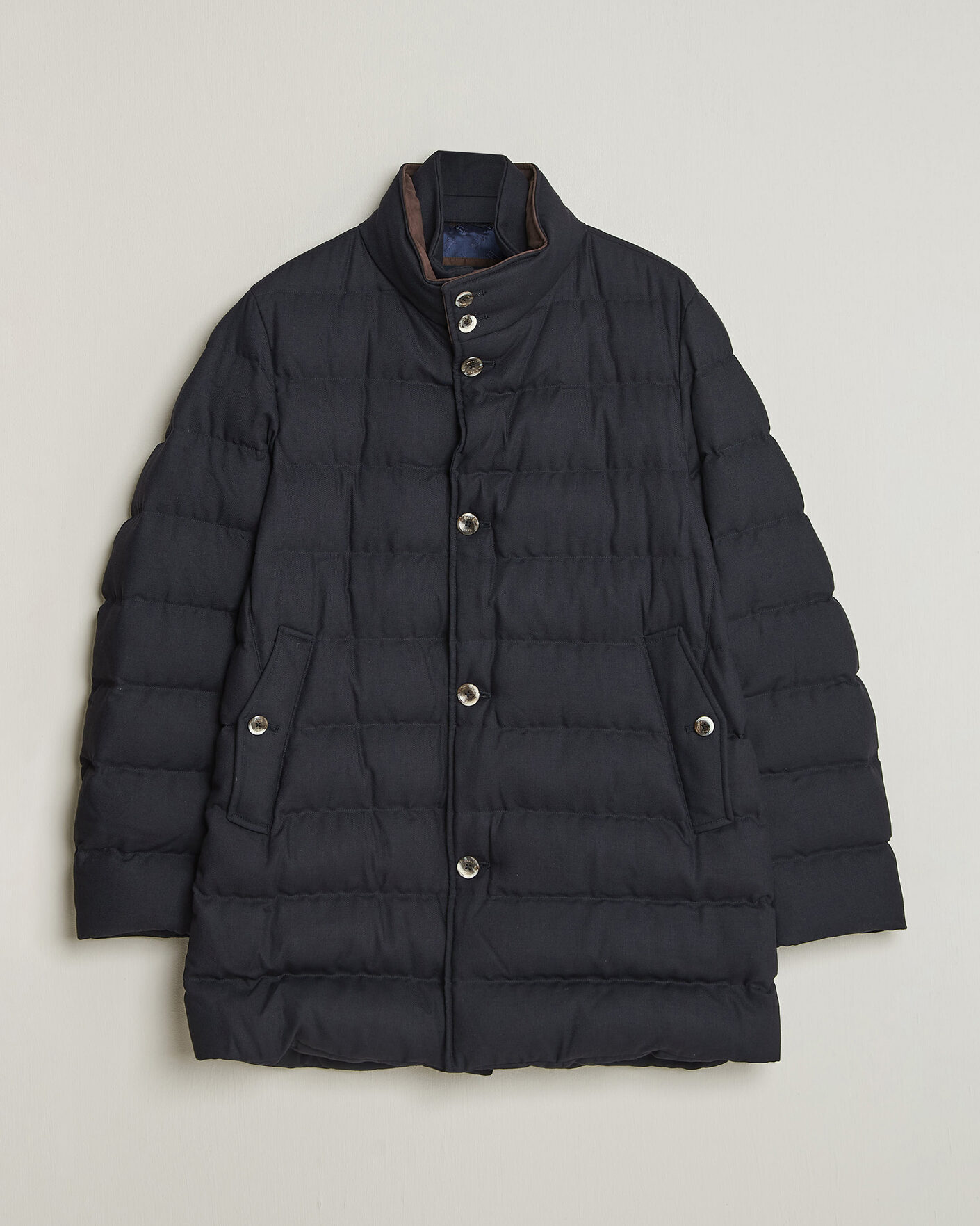 Mies | Takit | Herno | Flannel Down Coat Navy