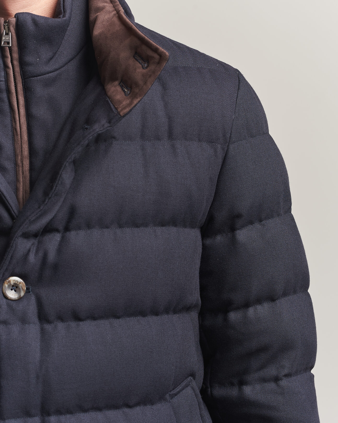 Mies | Takit | Herno | Flannel Down Coat Navy