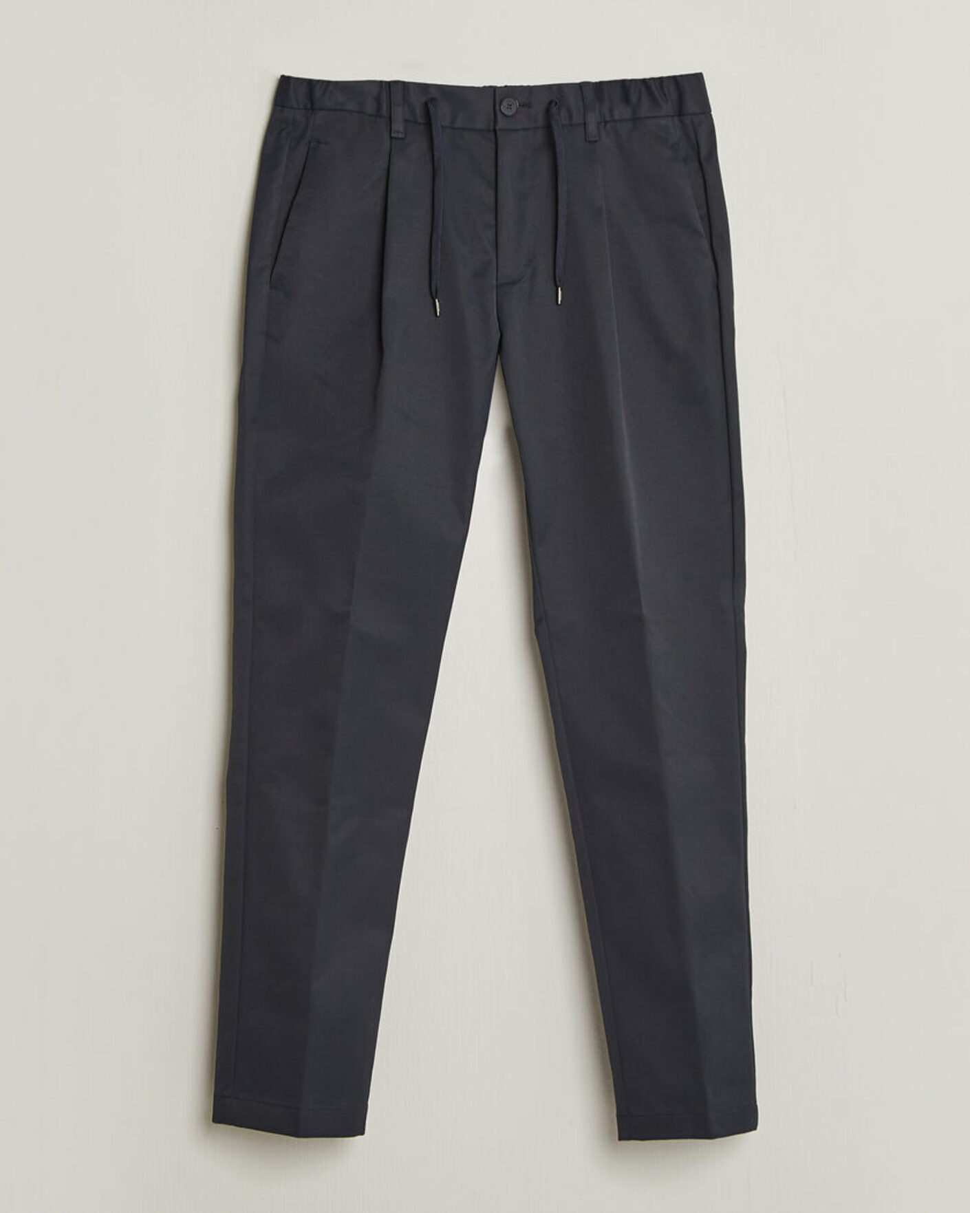 Mies | Housut | Herno | Pleated Technical Cotton Trousers Navy