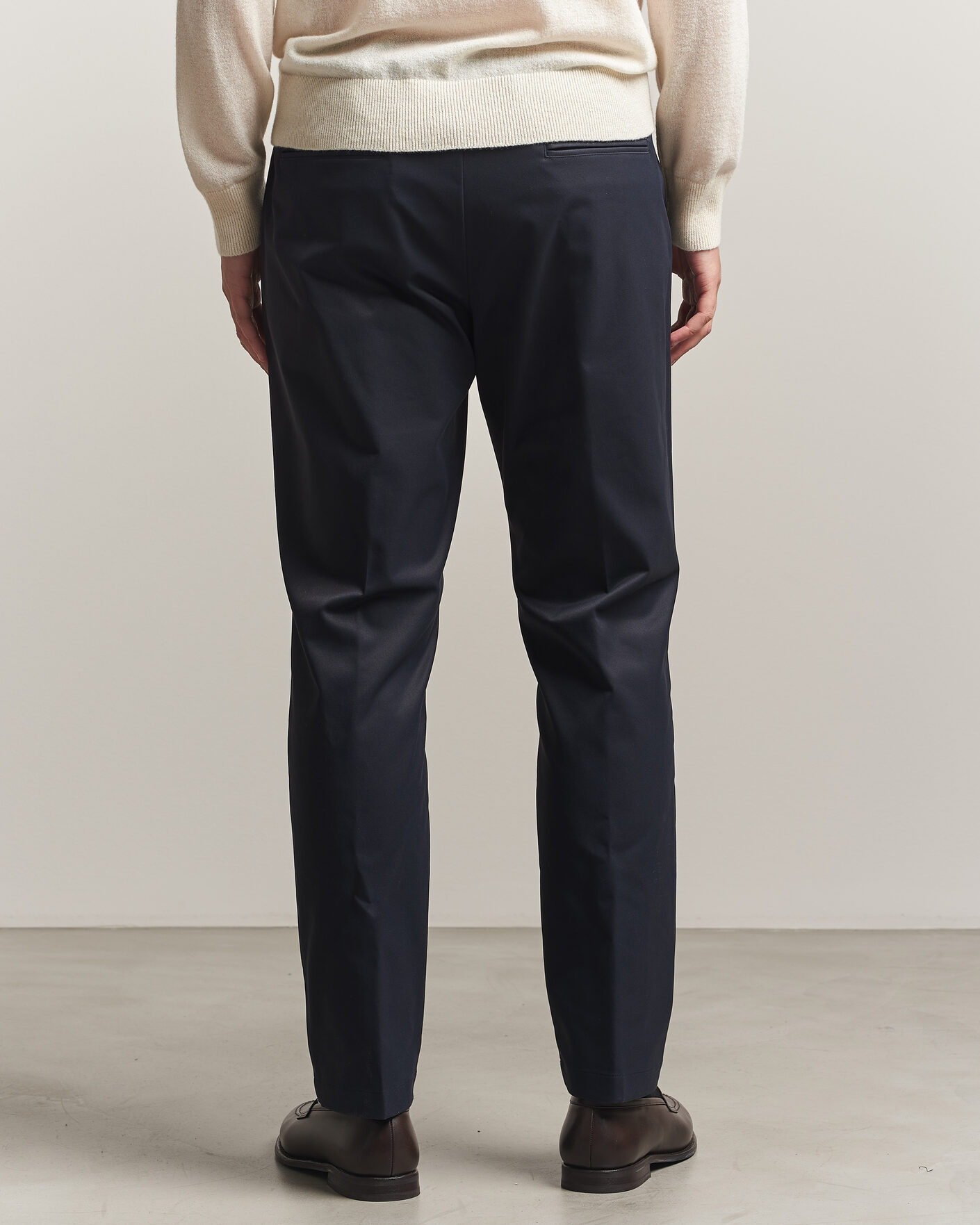 Mies | Housut | Herno | Pleated Technical Cotton Trousers Navy