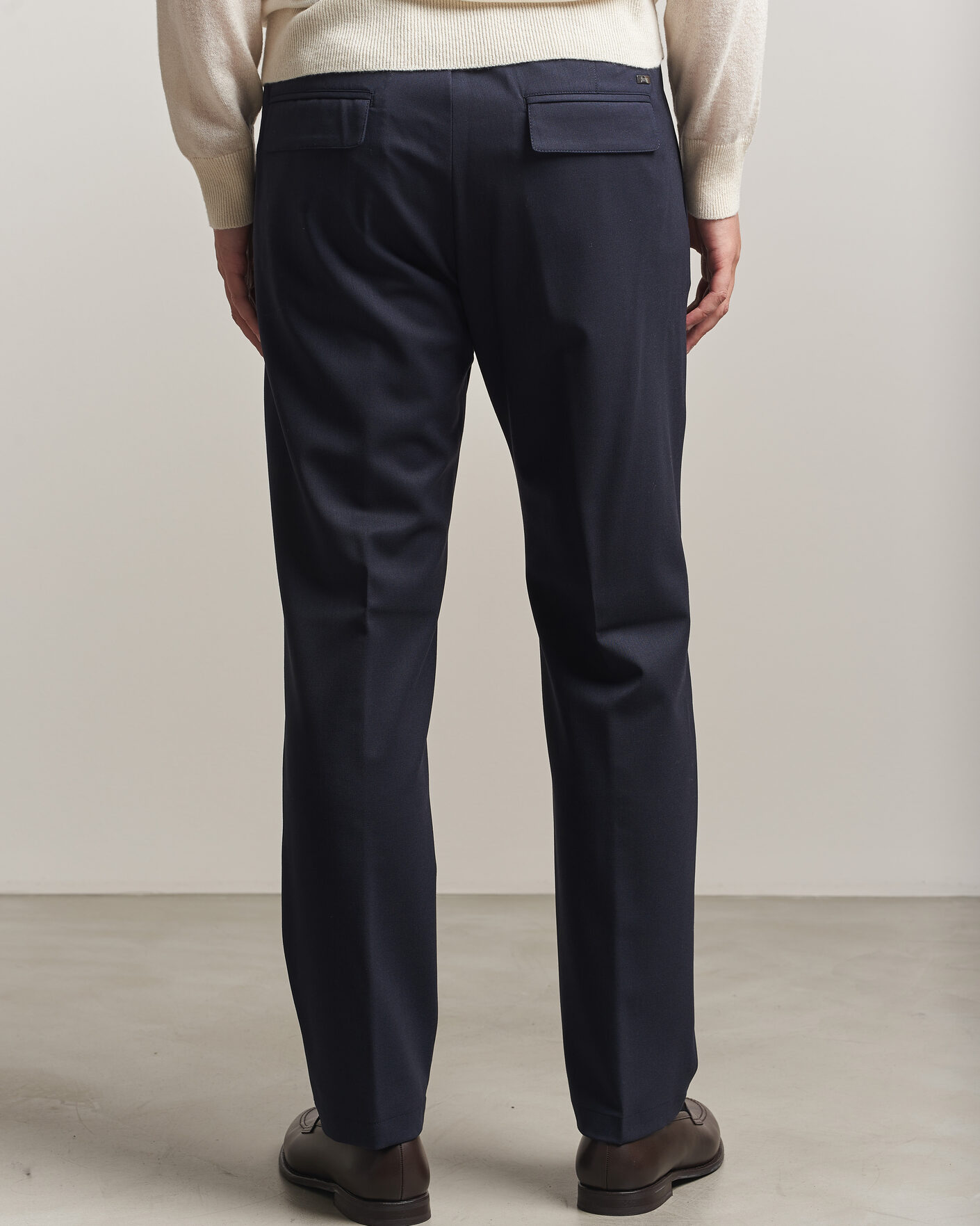 Mies | Housut | Herno | Pleated Wool Trousers Navy