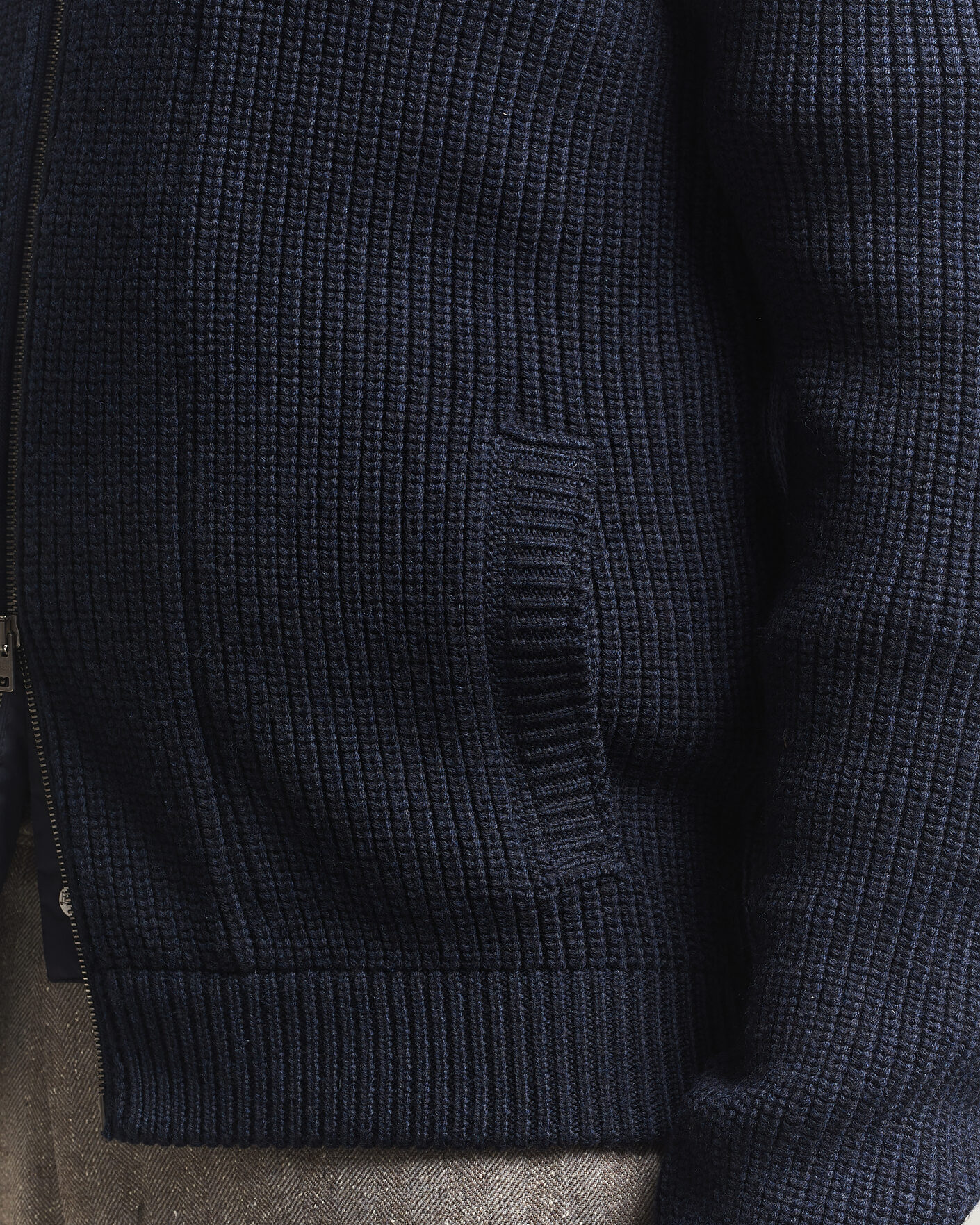 Mies | Puserot | Herno | Full Zip Knit Cardigan Navy
