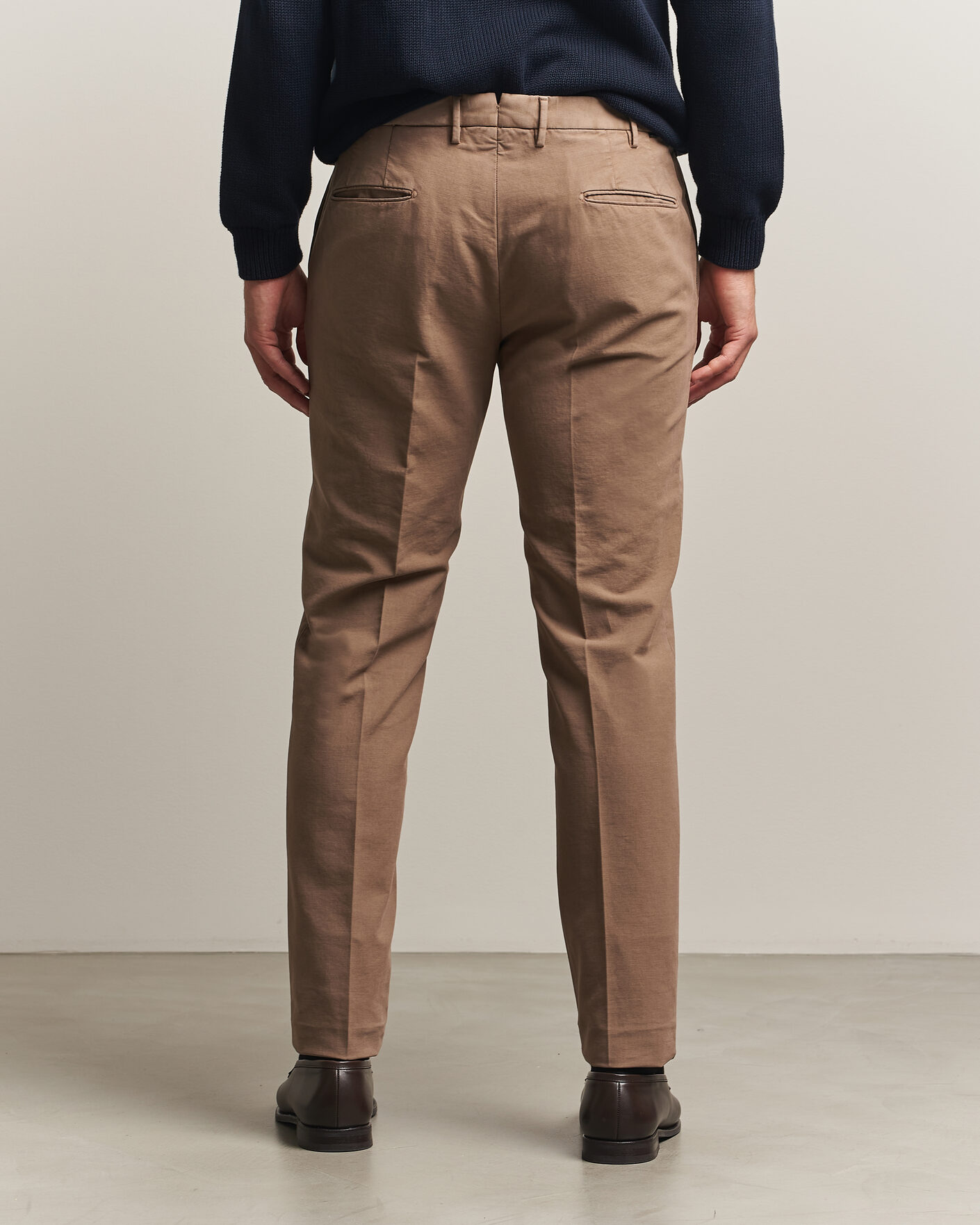 Mies | Housut | Incotex | Slim Fit Soft Cotton Stretch Chinos Taupe