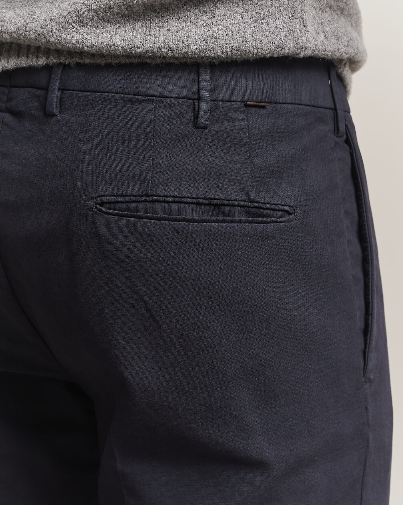 Mies | Housut | Incotex | Slim Fit Soft Cotton Stretch Chinos Navy