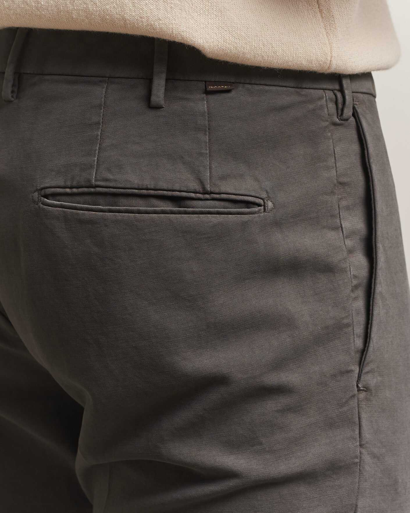 Mies | Housut | Incotex | Slim Fit Soft Cotton Stretch Chinos Dark Grey