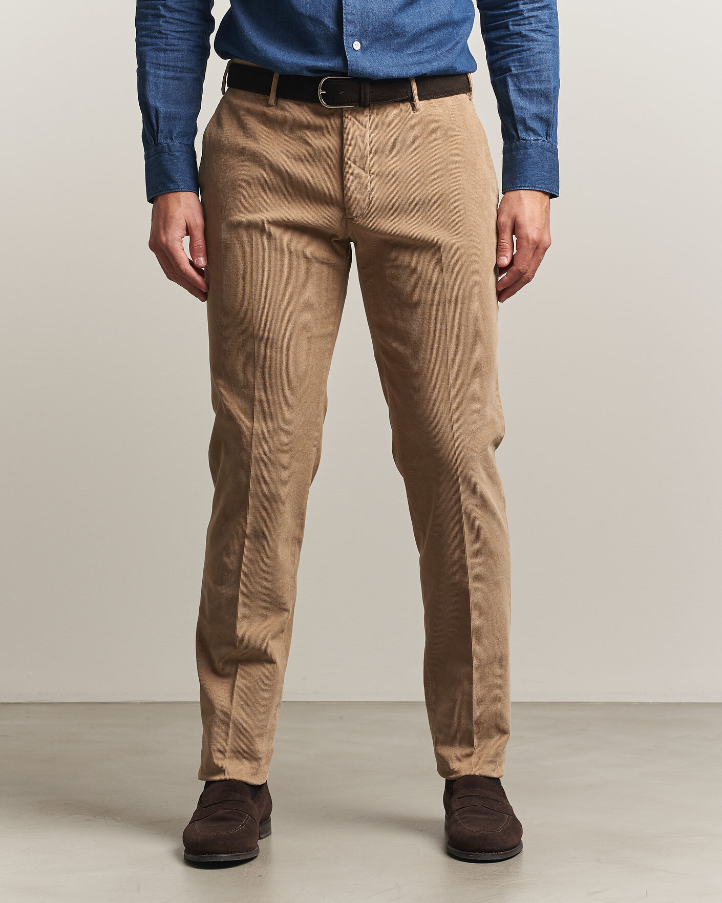 Mies | Housut | Incotex | Slim Fit Baby Corduroy Trousers Beige