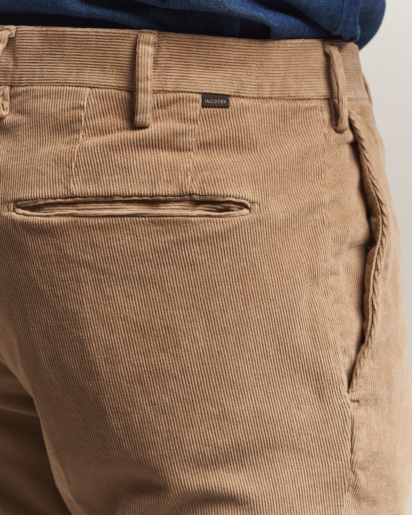 Mies | Housut | Incotex | Slim Fit Baby Corduroy Trousers Beige