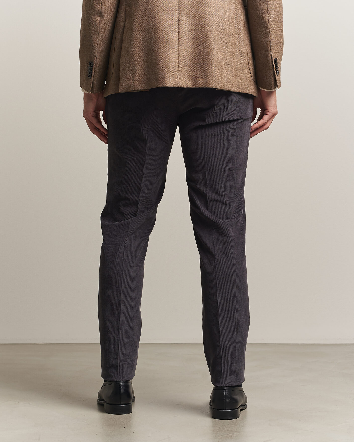 Mies | Housut | Incotex | Slim Fit Baby Corduroy Trousers Dark Grey