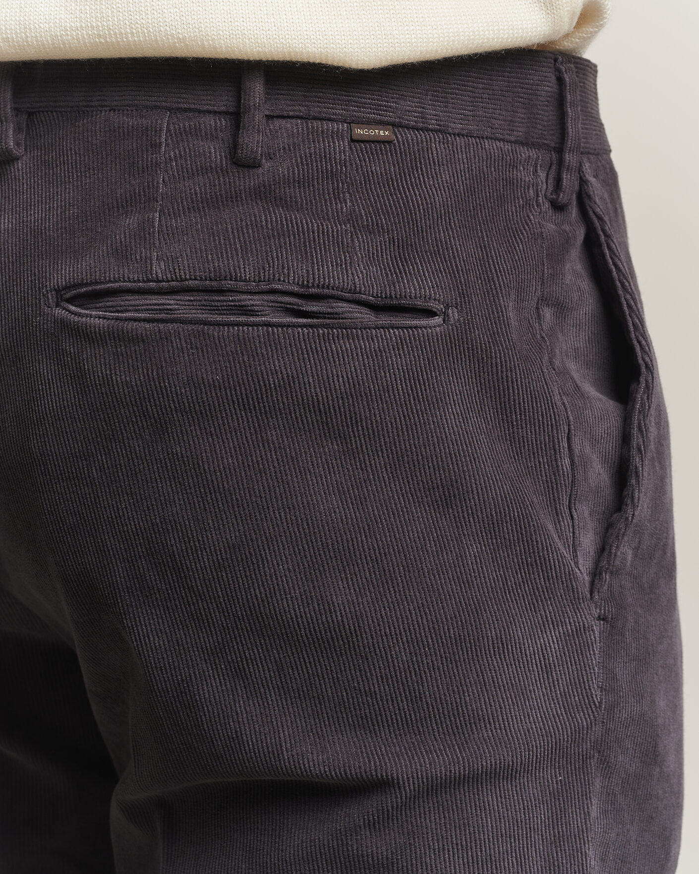 Mies | Housut | Incotex | Slim Fit Baby Corduroy Trousers Dark Grey