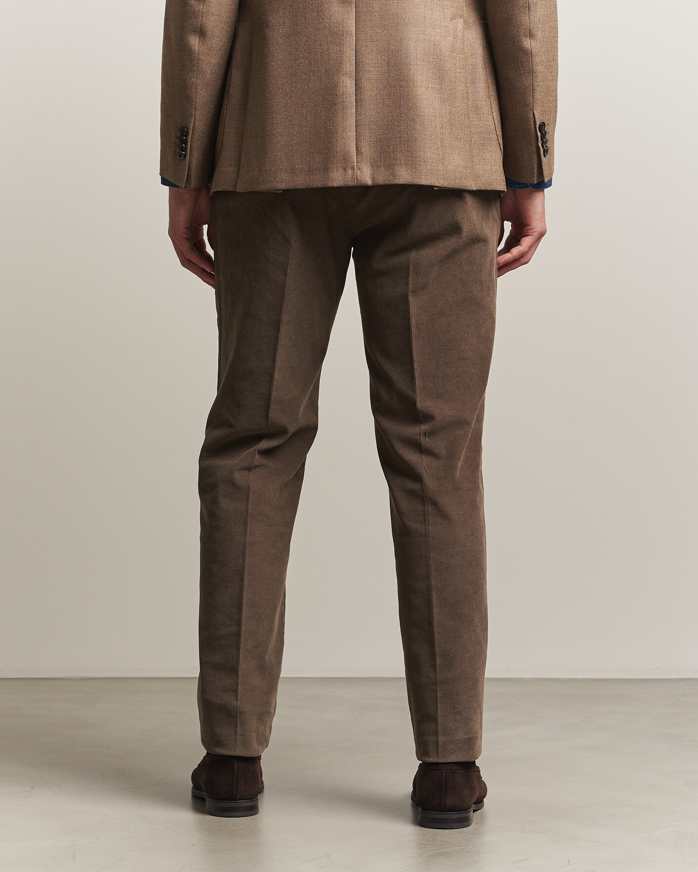 Mies | Housut | Incotex | Regular Fit Baby Corduroy Trousers Taupe