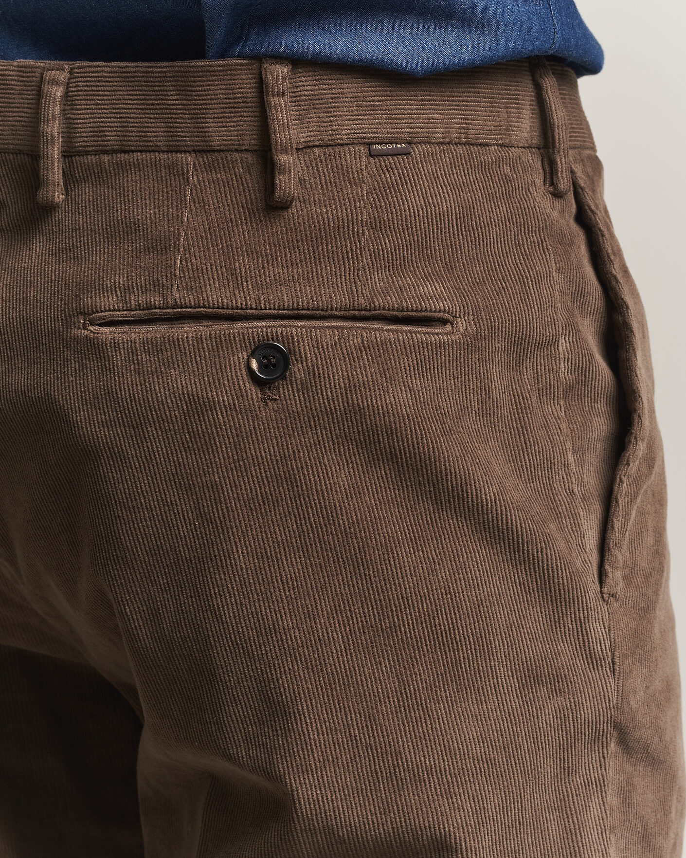 Mies | Housut | Incotex | Regular Fit Baby Corduroy Trousers Taupe