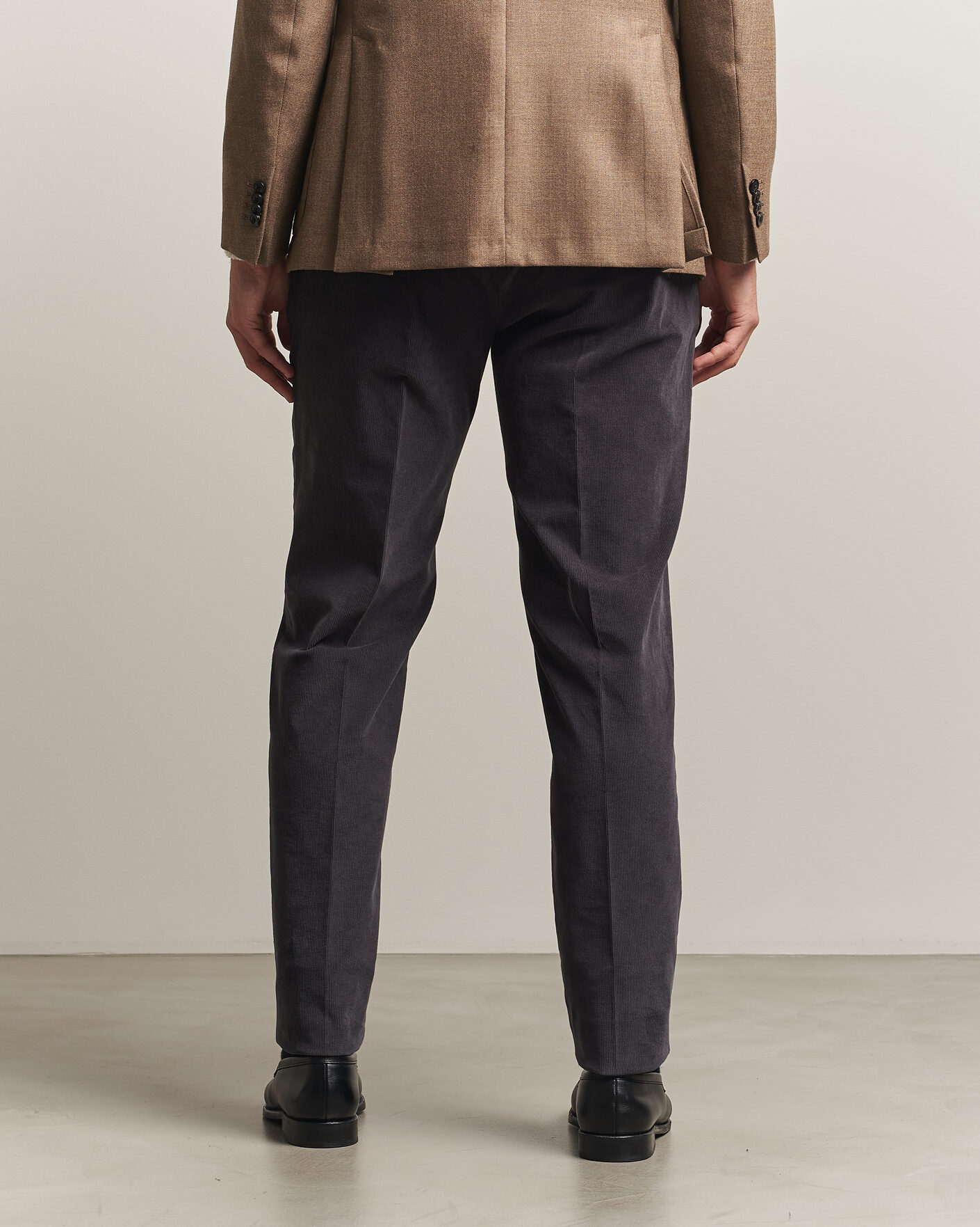 Mies | Housut | Incotex | Regular Fit Baby Corduroy Trousers Dark Grey