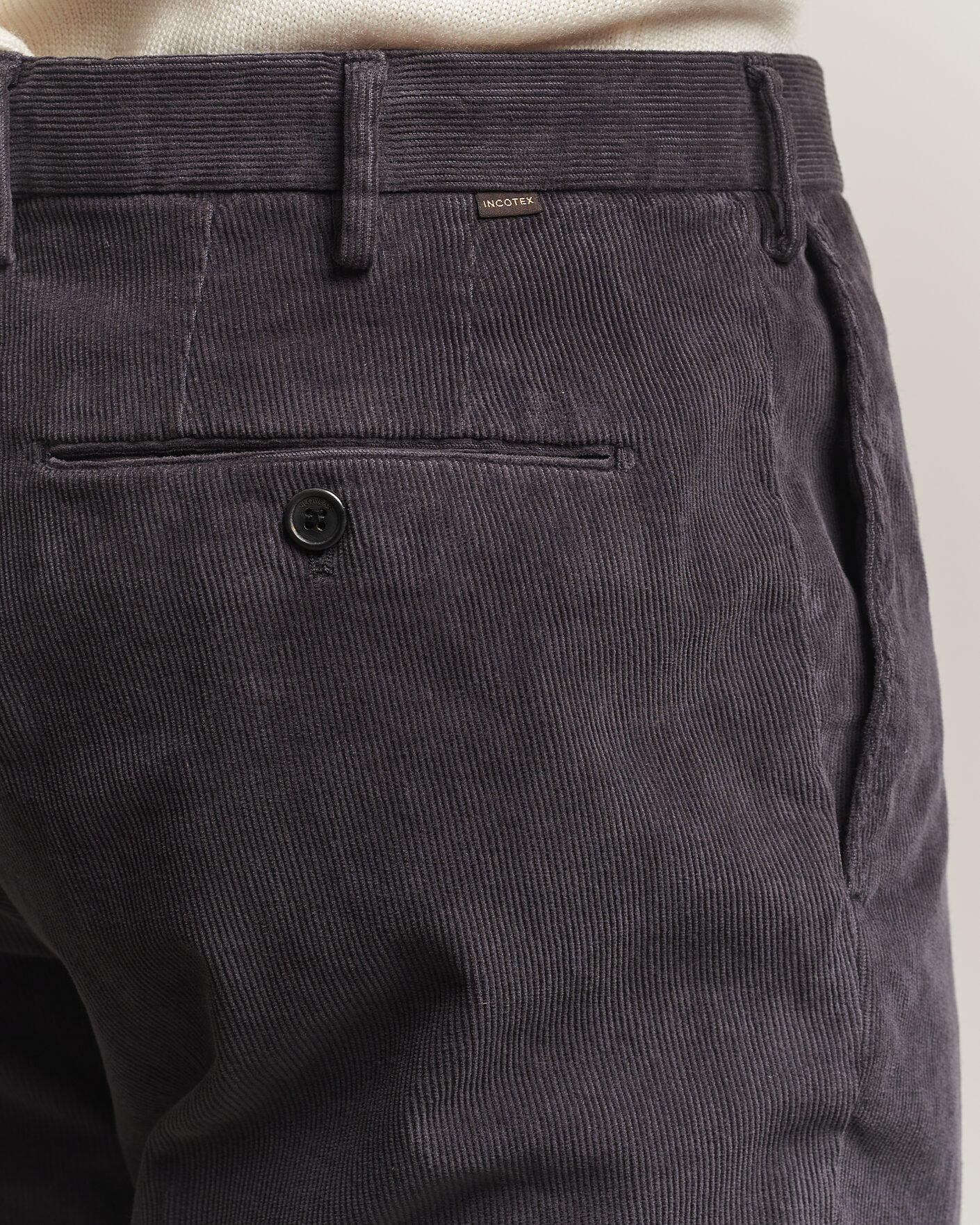 Mies | Housut | Incotex | Regular Fit Baby Corduroy Trousers Dark Grey