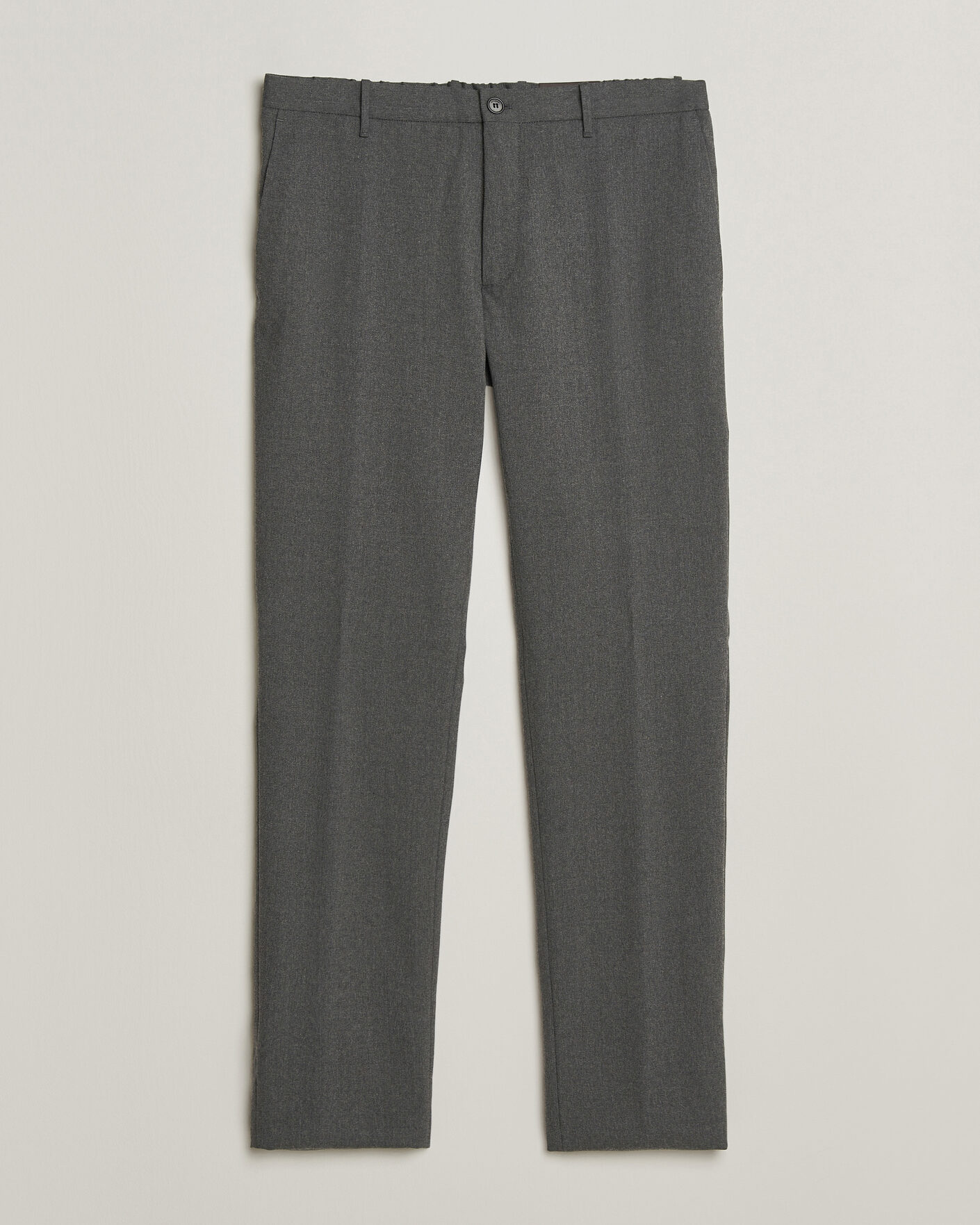 Mies | Housut | Incotex | Slim Fit Washable Flannel Trousers Grey Melange