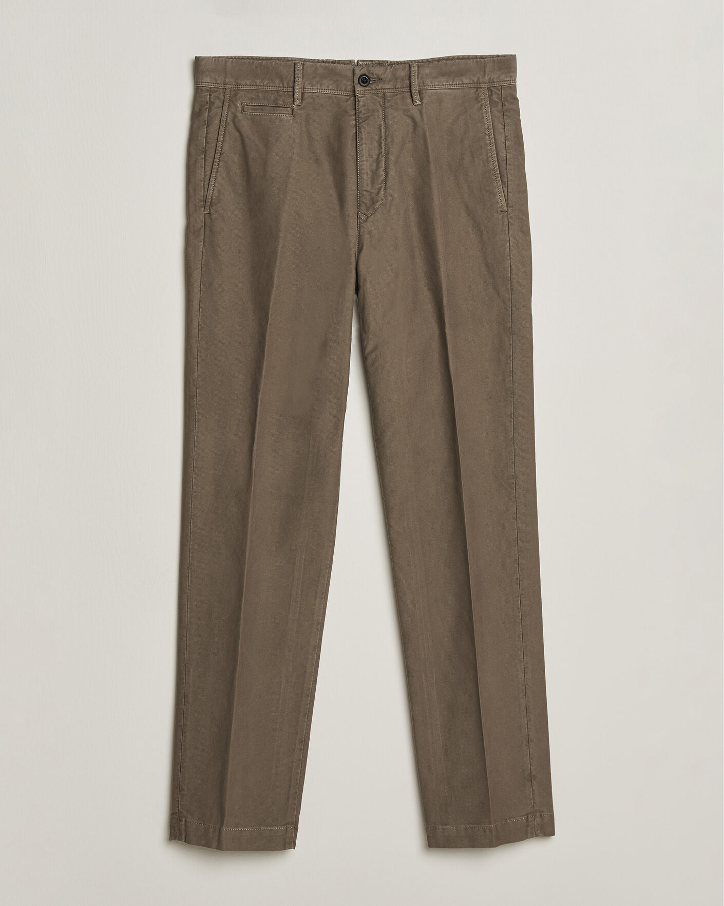 Mies | Housut | Incotex | Regular Fit Garment Dyed Slacks Taupe