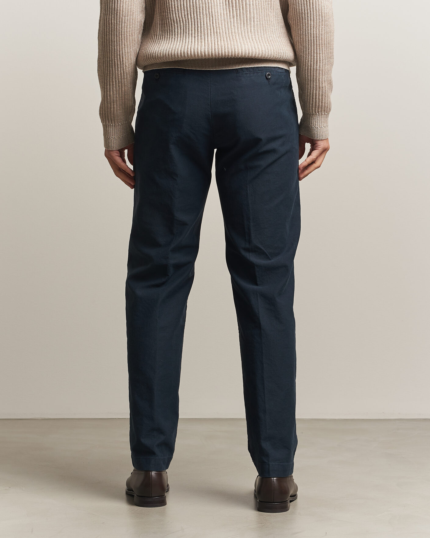 Mies | Housut | Incotex | Regular Fit Garment Dyed Slacks Navy