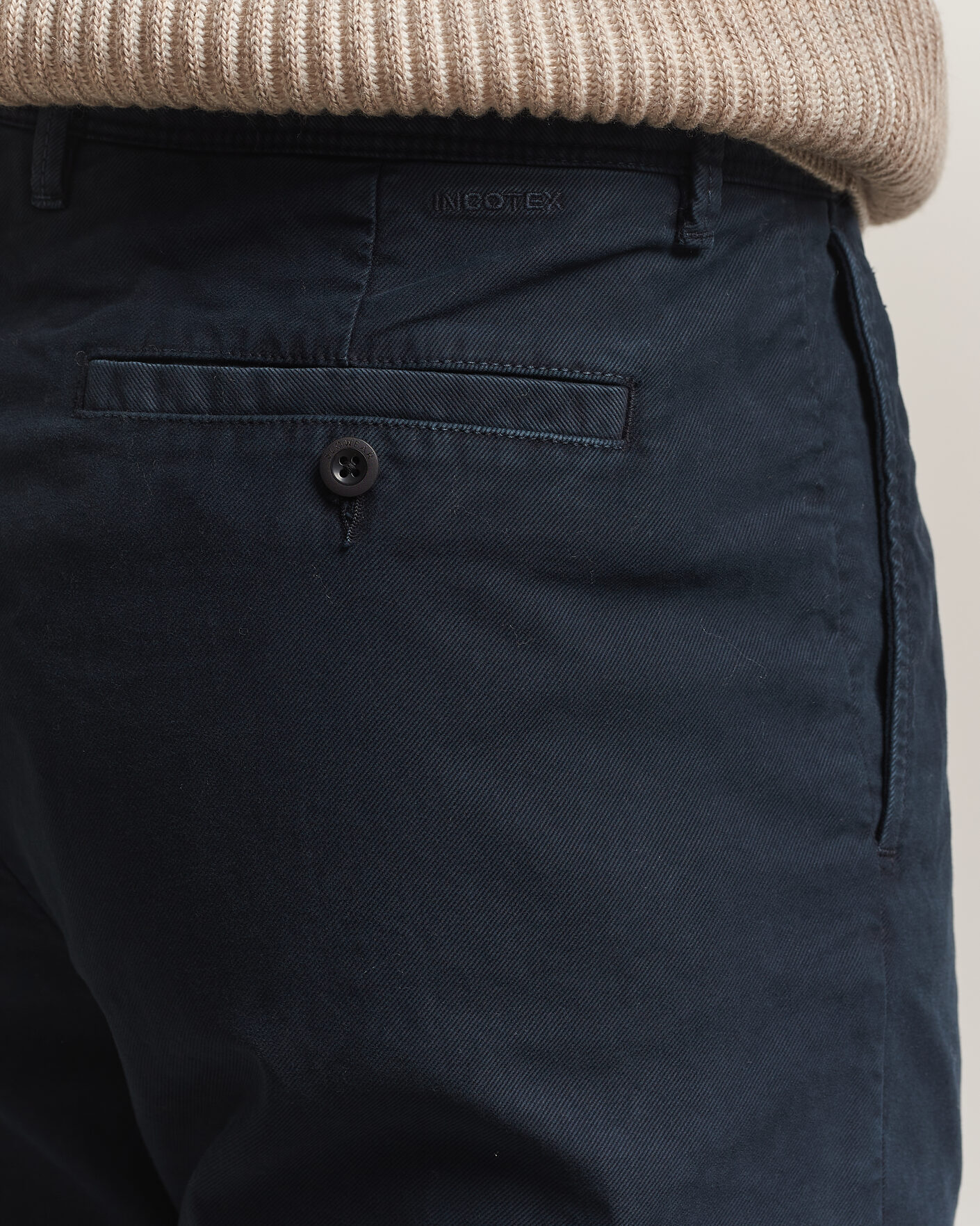 Mies | Housut | Incotex | Regular Fit Garment Dyed Slacks Navy
