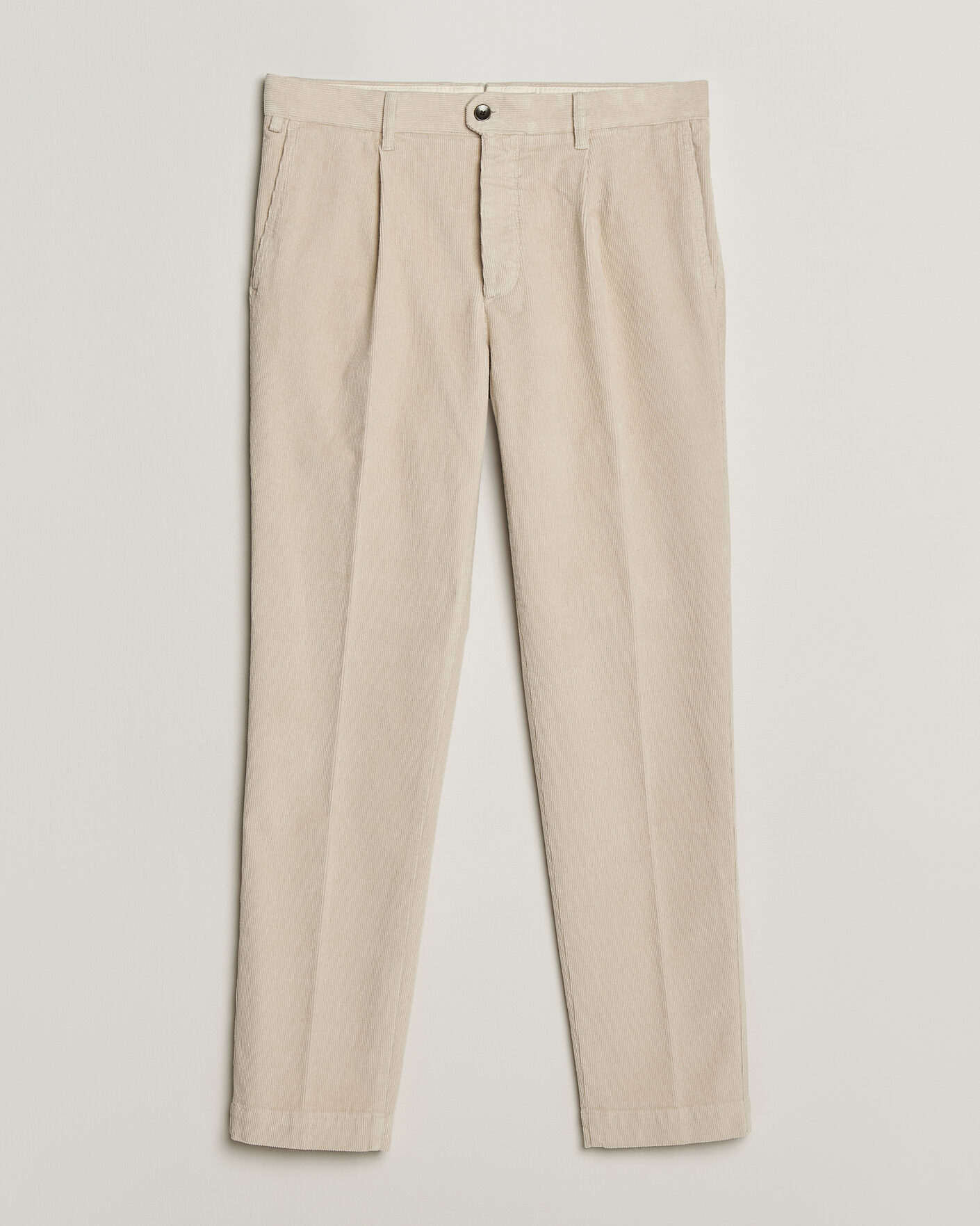 Mies | Housut | Incotex | Regular Fit Washed Corduroy Slacks Off White