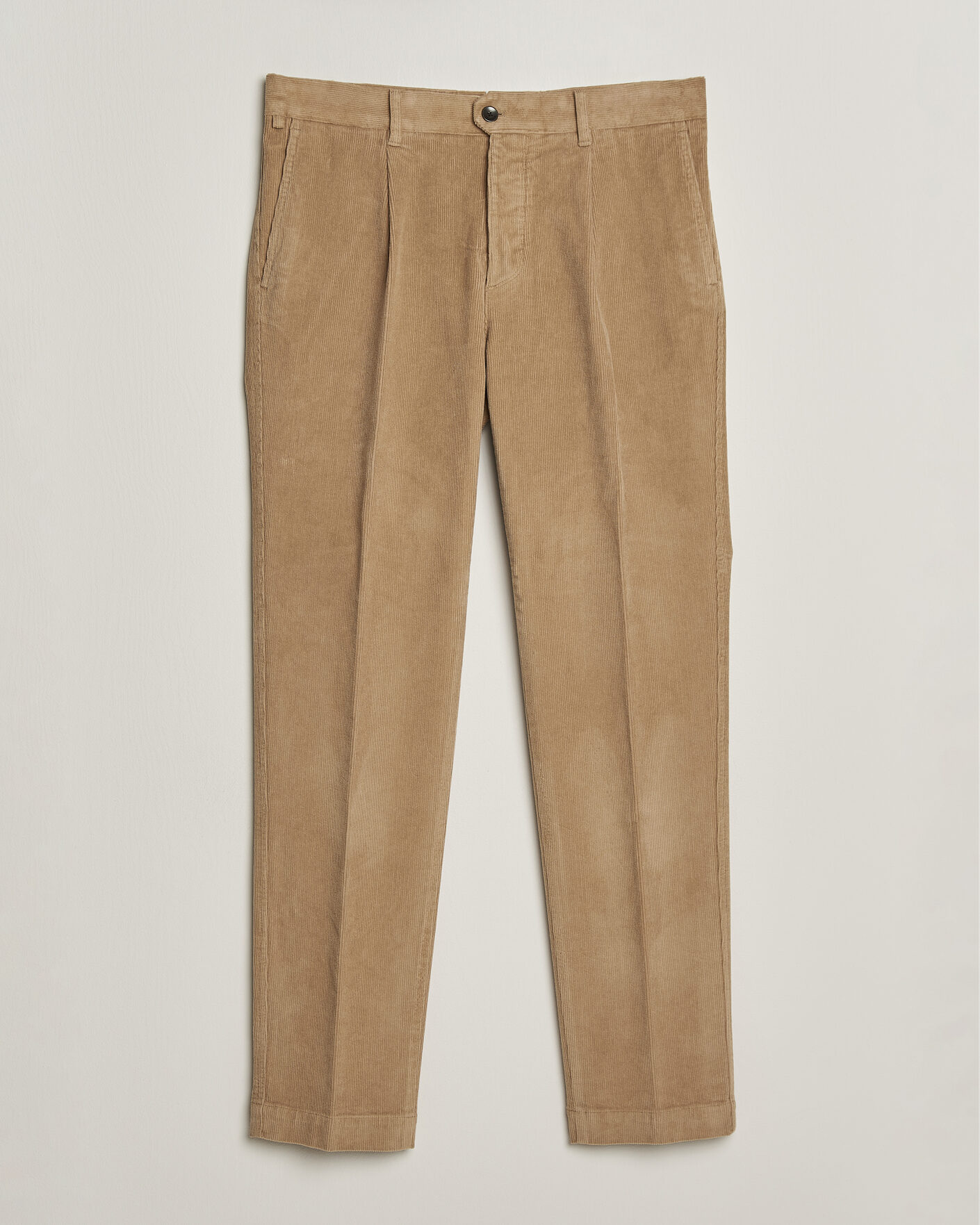 Mies | Housut | Incotex | Regular Fit Washed Corduroy Slacks Khaki