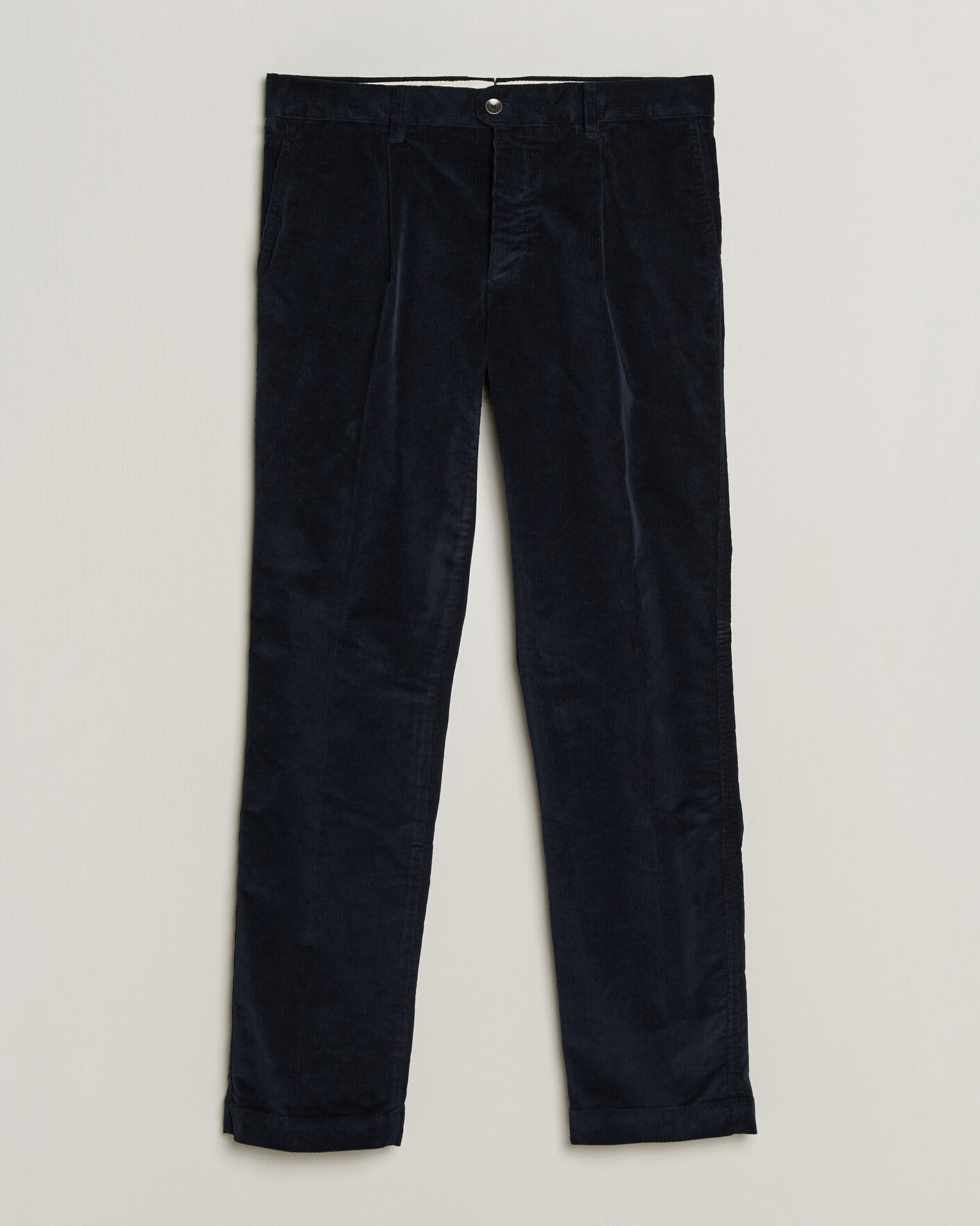 Mies | Housut | Incotex | Regular Fit Washed Corduroy Slacks Navy