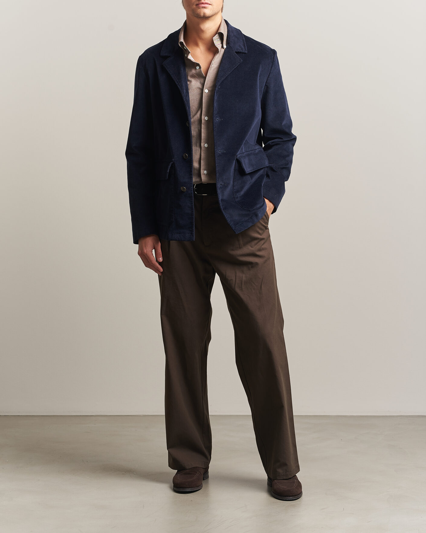 Mies | Pikkutakit | Incotex | Corduroy Sports Jacket Navy